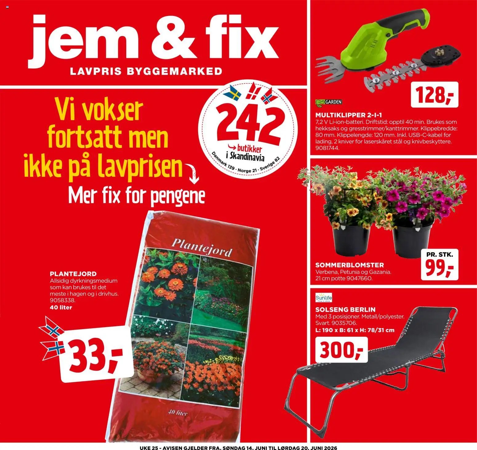 Jem & Fix kundeavis fra 14/06/2026 Jem & Fix kundeavis
