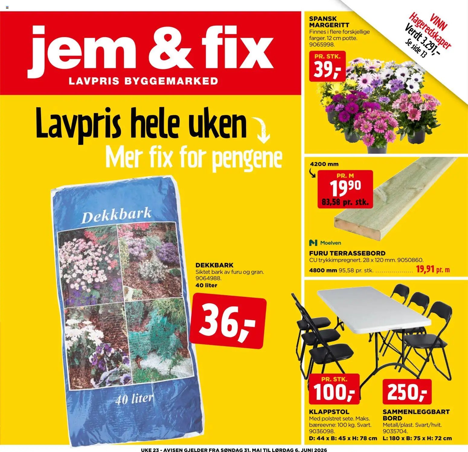 Jem & Fix kundeavis fra 01/06/2026 Jem & Fix kundeavis