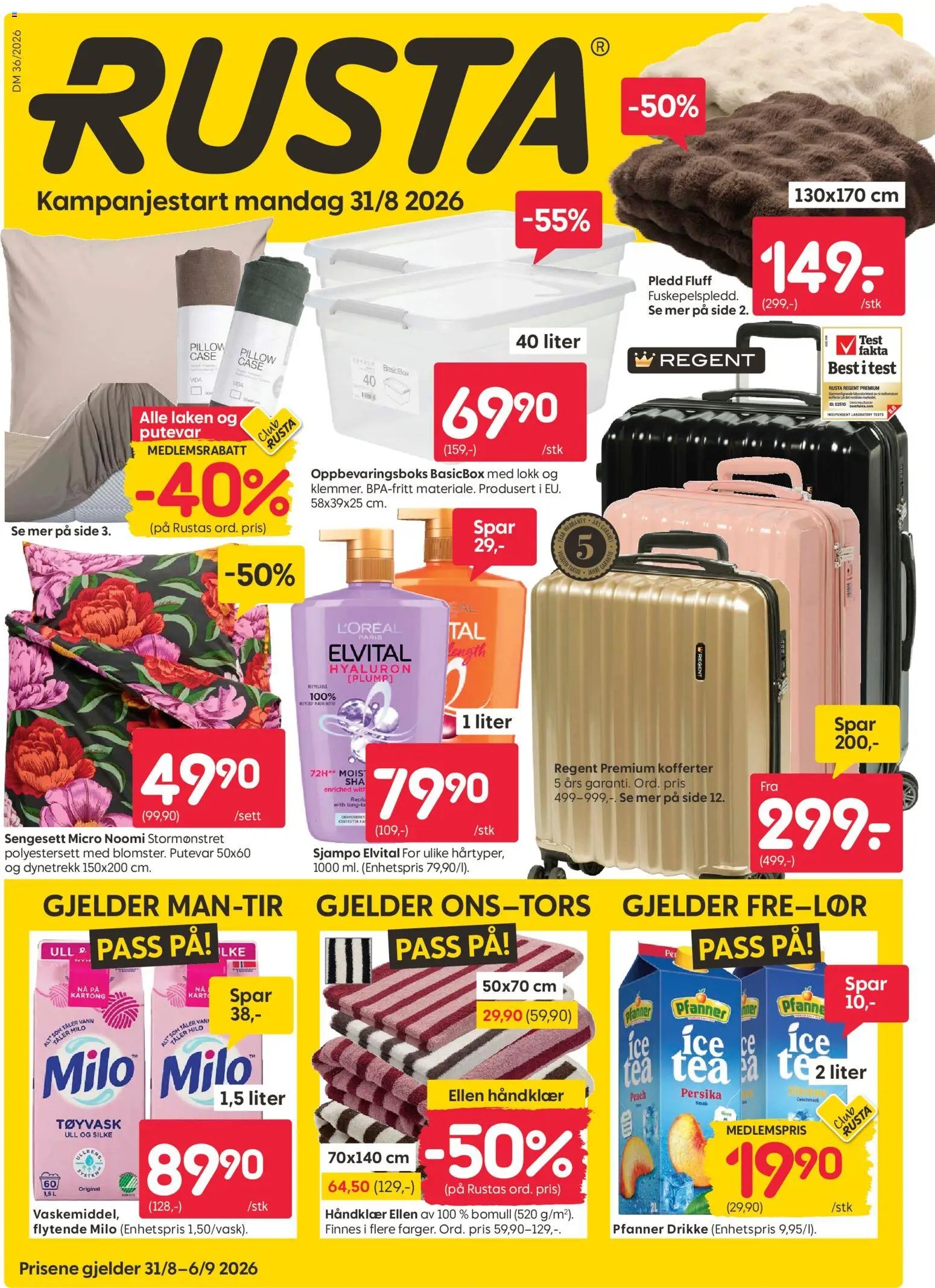 Rusta kundeavis fra 31/08/2026 Rusta kundeavis