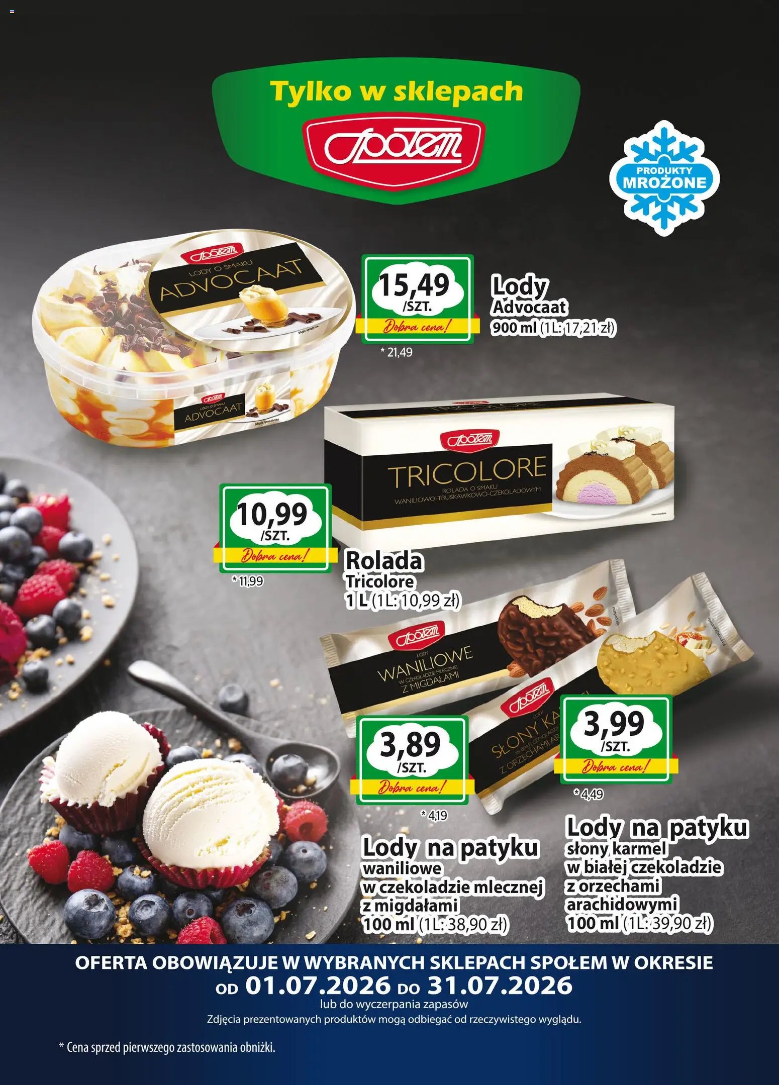 Społem gazetka od 01.07.2026 Społem gazetka - Mrożonki