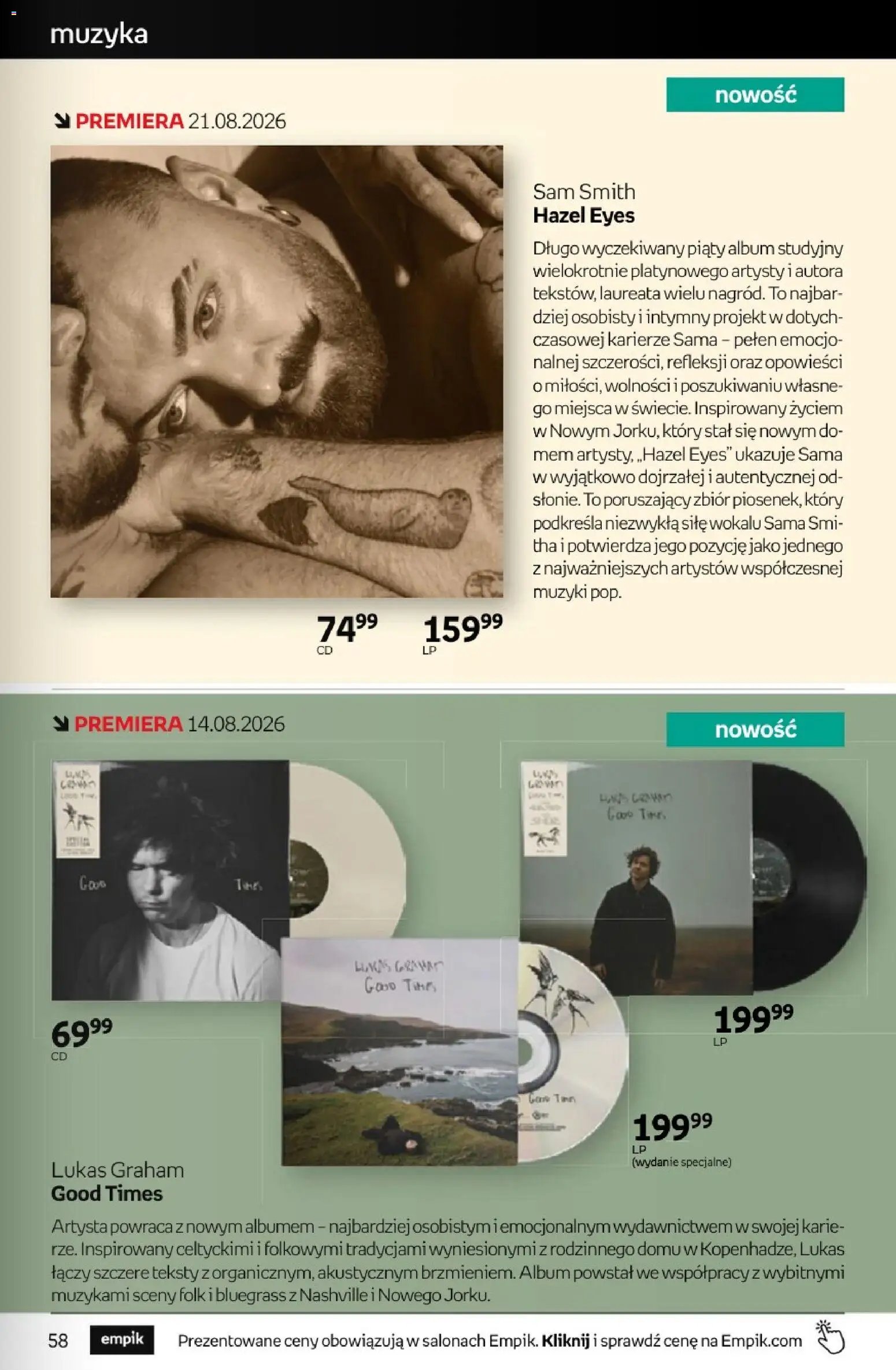 Empik gazetka od 12.08.2026 Empik promocje - Tom kultury Muzyka
