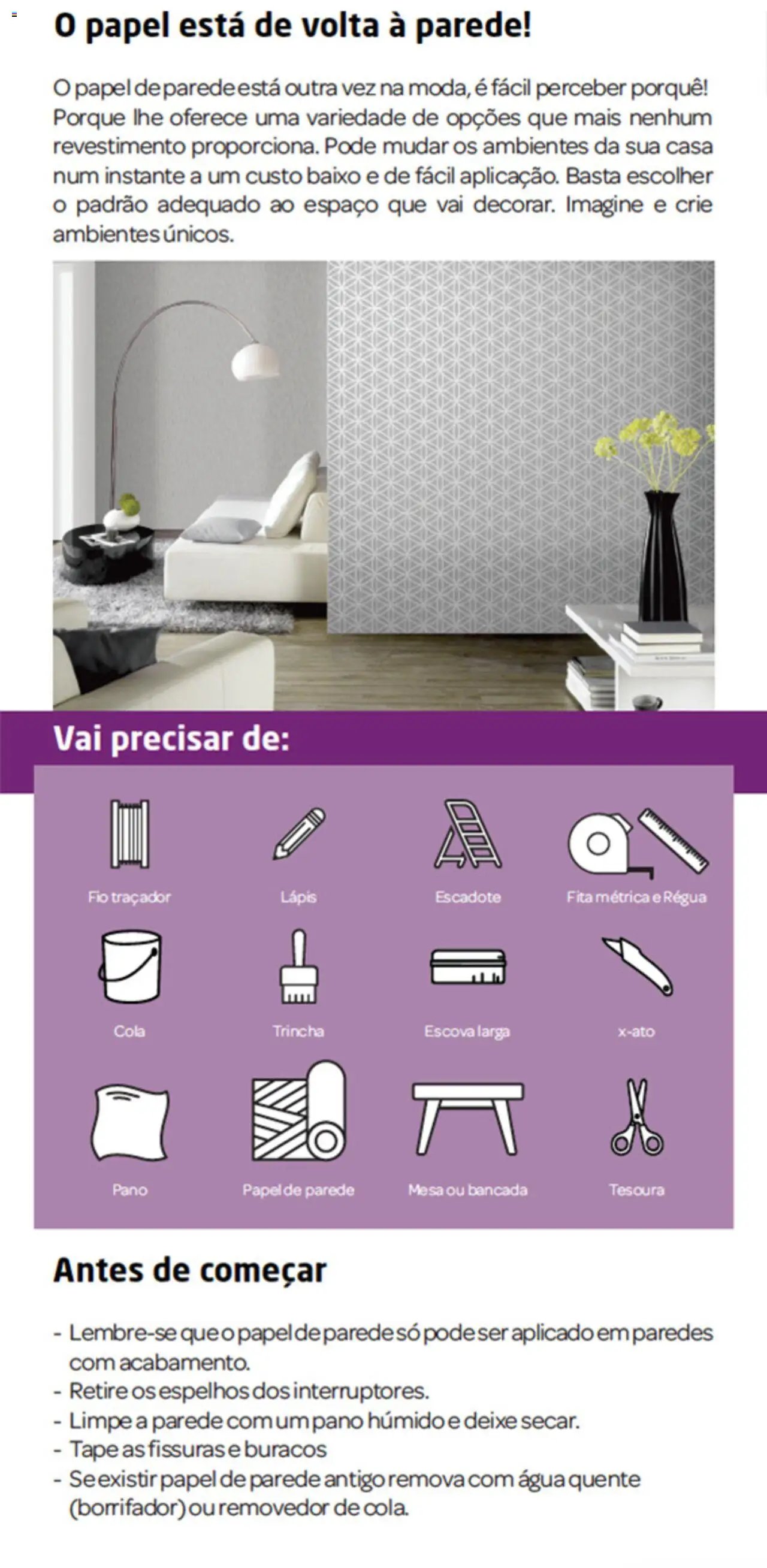 BricoMarché folheto a partir de 27/12/2023 Papel de Parede (2023-12-27) | 2