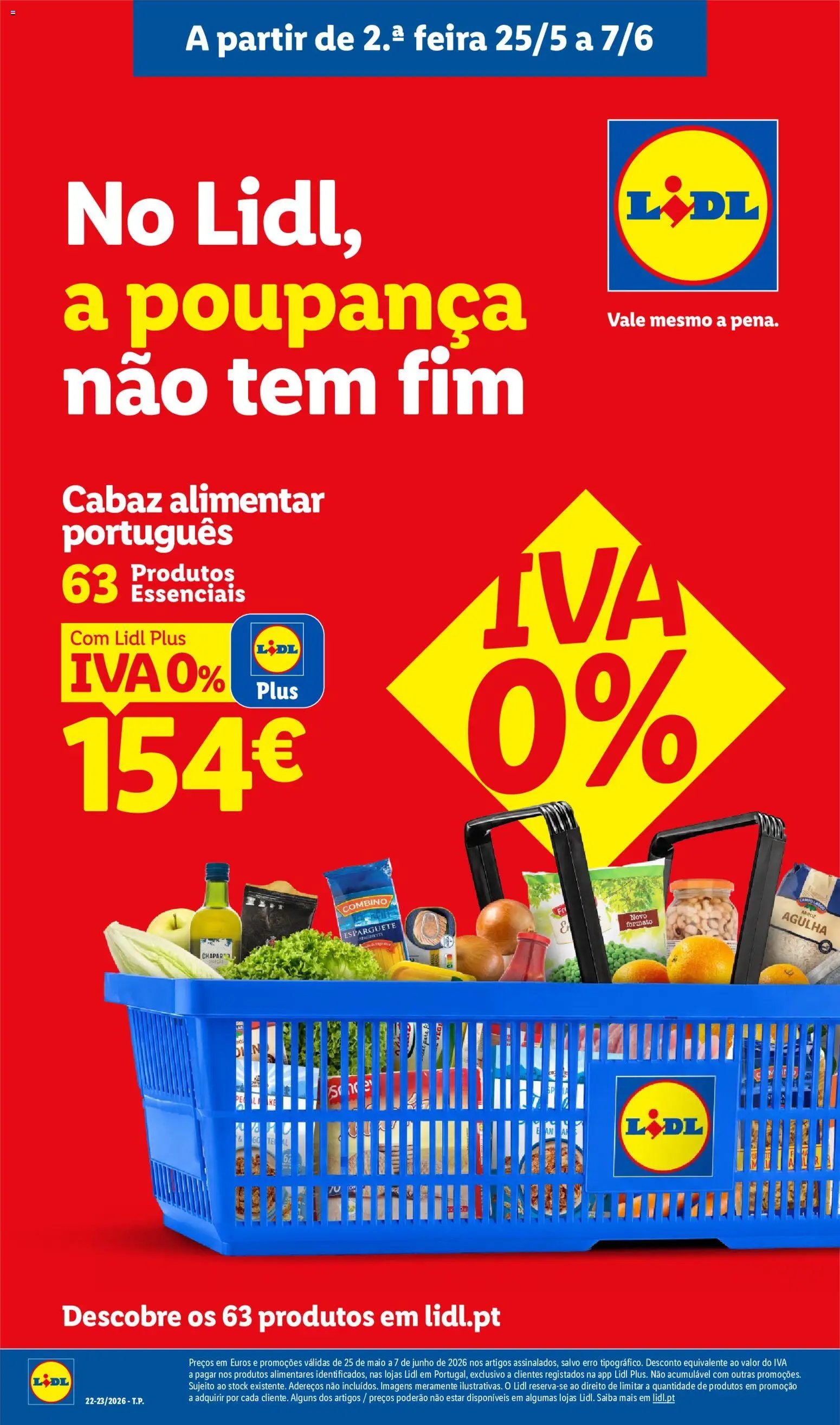 Lidl folheto a partir de 25/05/2026 Lidl Folheto Especial Iva 0% (2026-05-25 - 2026-06-07) | 1
