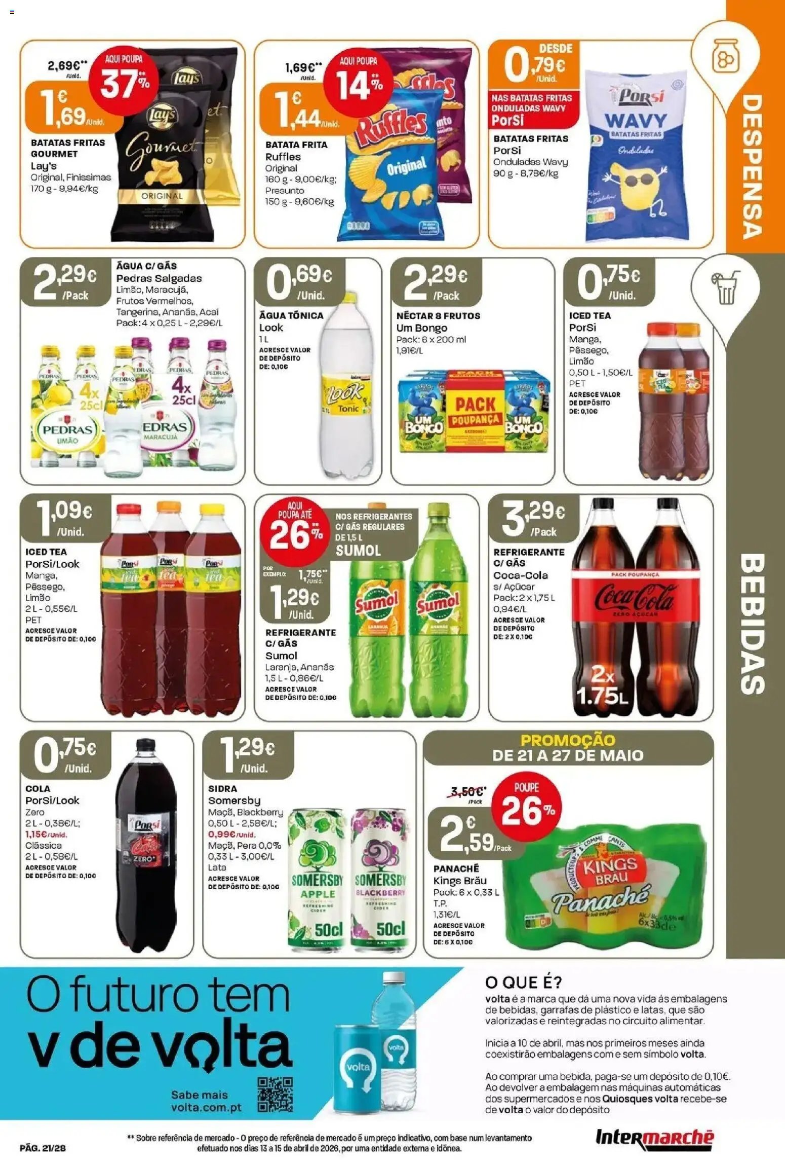 Intermarché folheto a partir de 21/05/2026 Intermarché Isto é que são preços BAIXOS (2026-05-21 - 2026-05-27) | 21