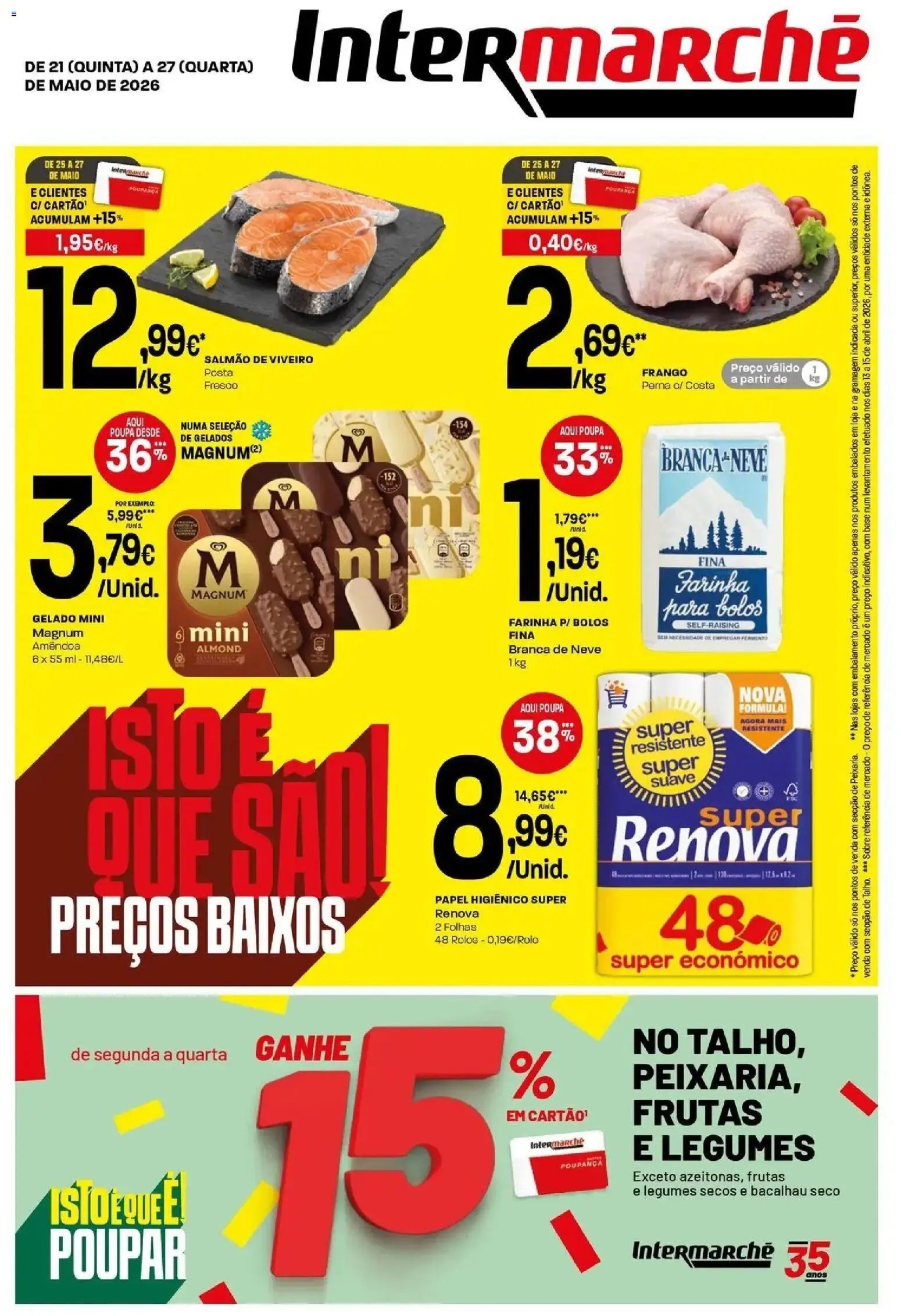Intermarché folheto a partir de 21/05/2026 Isto é que são preços BAIXOS (2026-05-21 - 2026-05-27) | 1