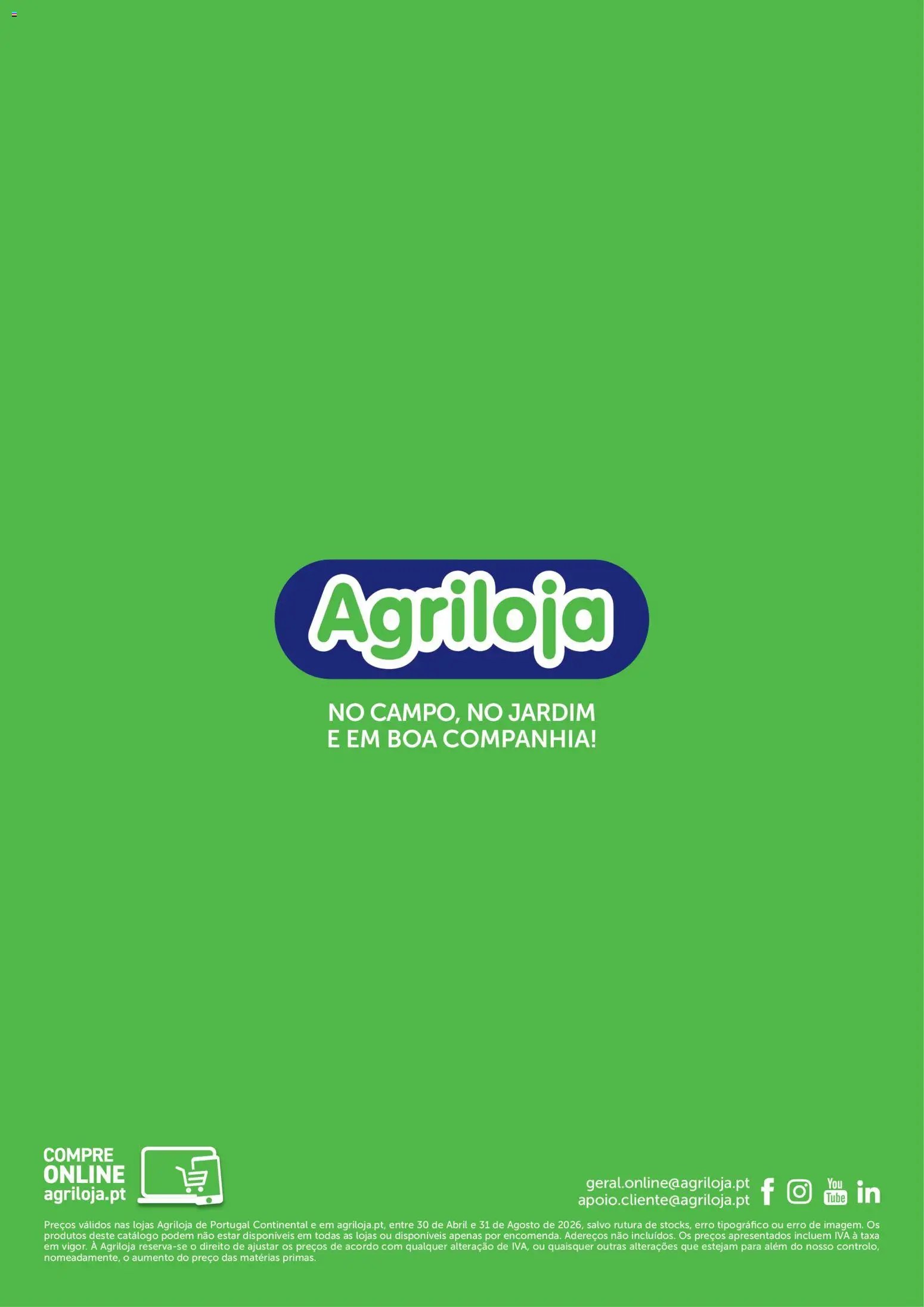 Agriloja folheto a partir de 30/04/2026 Agriloja Folheto (2026-04-30 - 2026-08-31) | 26