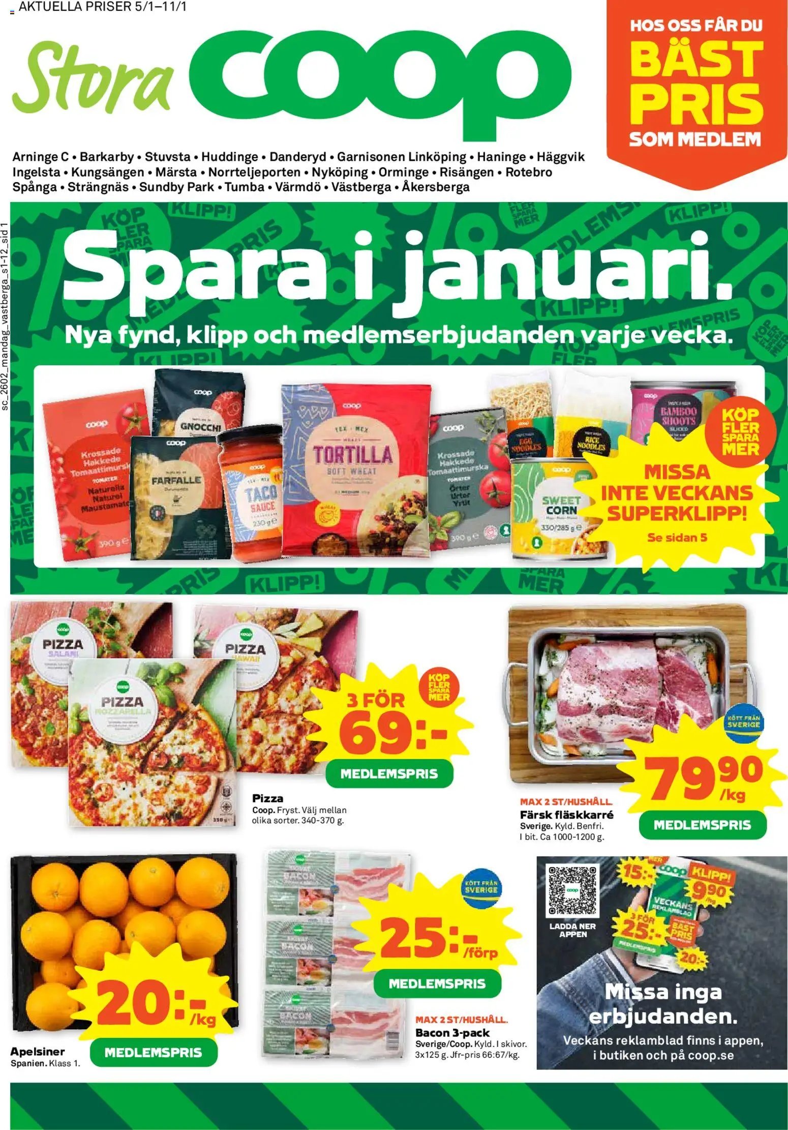 Coop Forum Reklamblad från 05/01/2026 Aktuella reklamblad Coop Forum