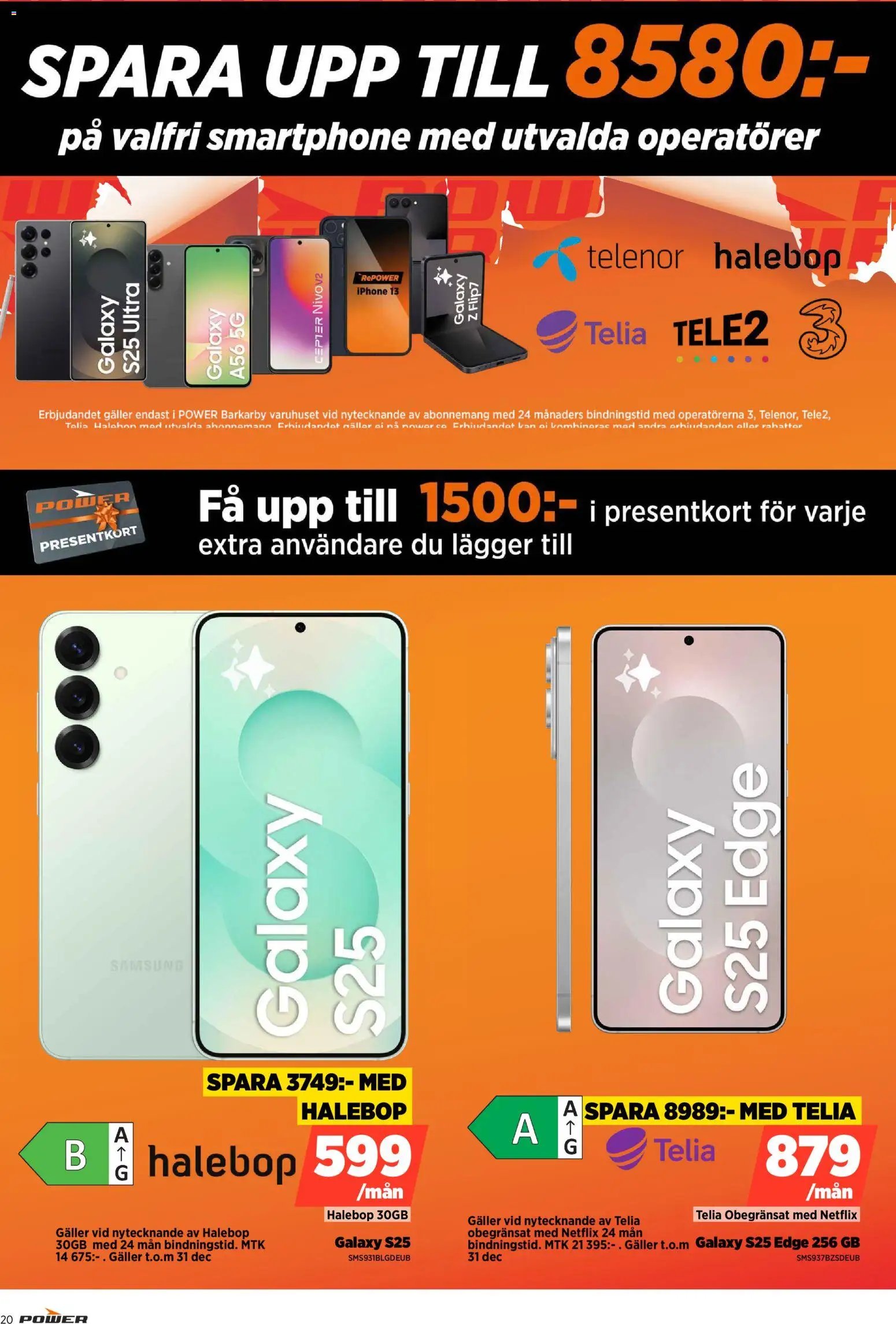 Power Reklamblad från 22/12/2025 Aktuella reklamblad Power