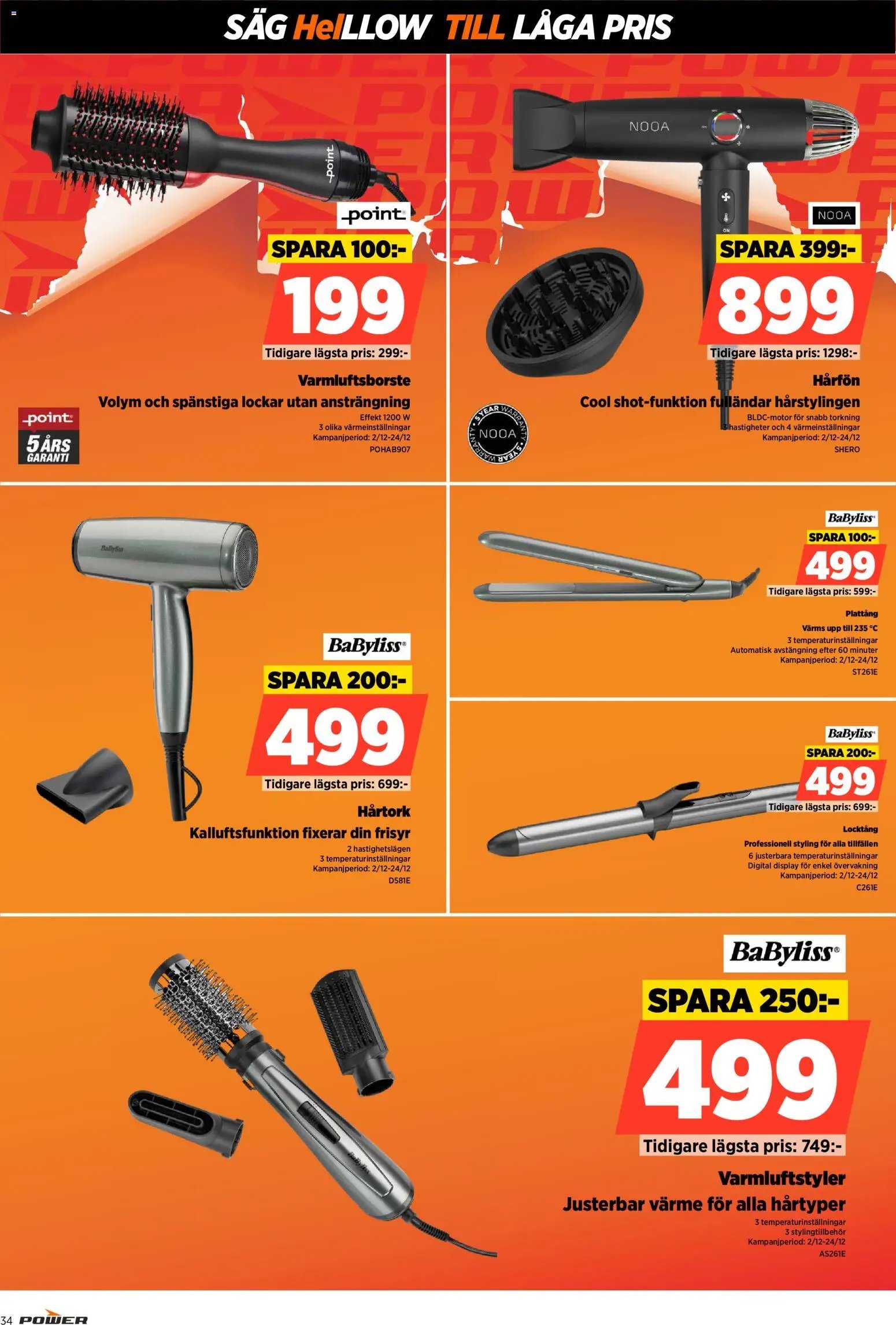 Power Reklamblad från 22/12/2025 Aktuella reklamblad Power