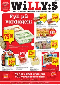 Willys Reklamblad från 17/08/2026 Willys erbjudanden