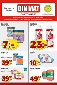 Din Mat Reklamblad från 29/12/2026 Aktuella reklamblad Din Mat