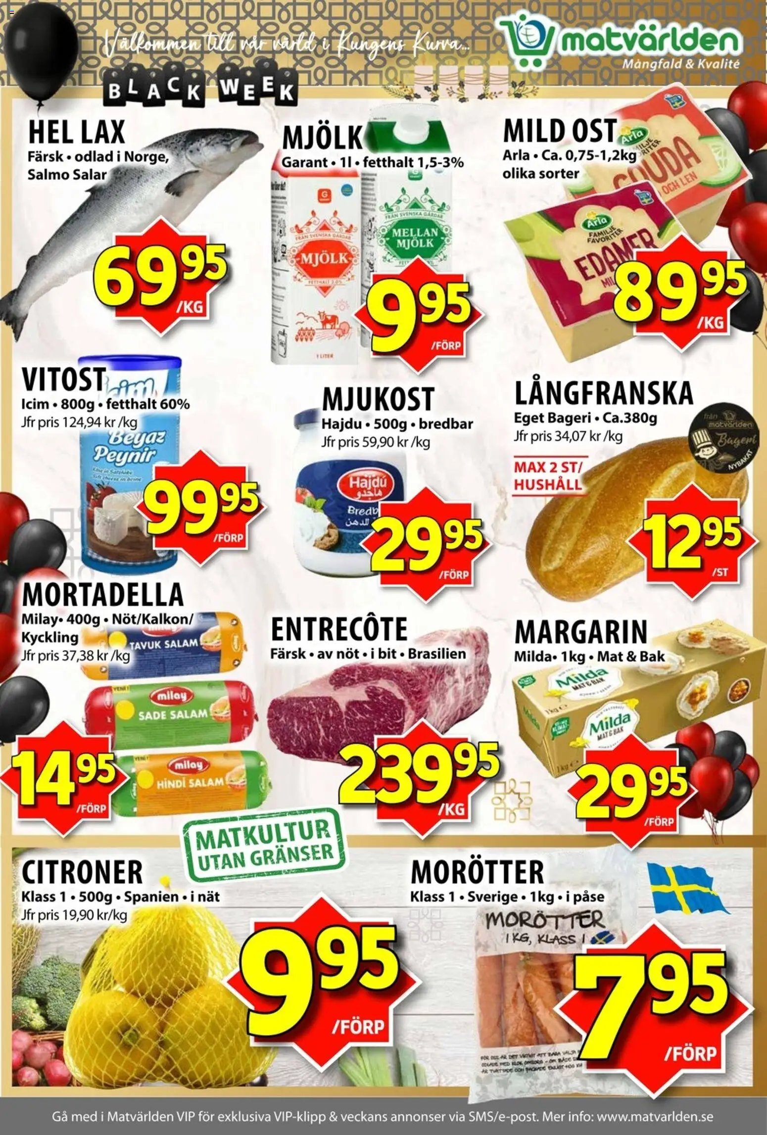 Matvärlden Reklamblad från 24/11/2025 Black Friday varsel