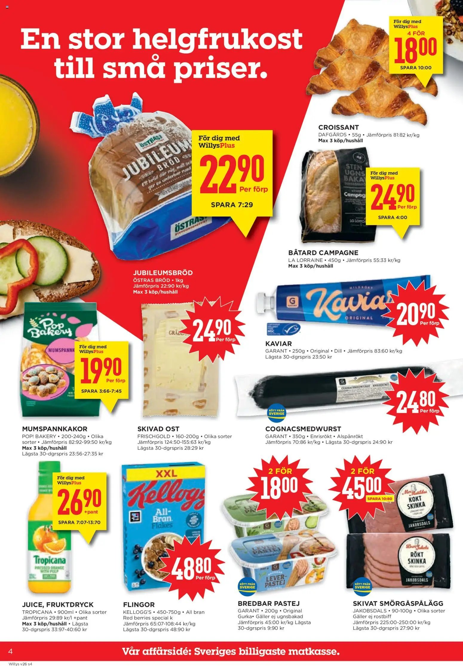Willys Reklamblad från 22/06/2026 Willys erbjudanden