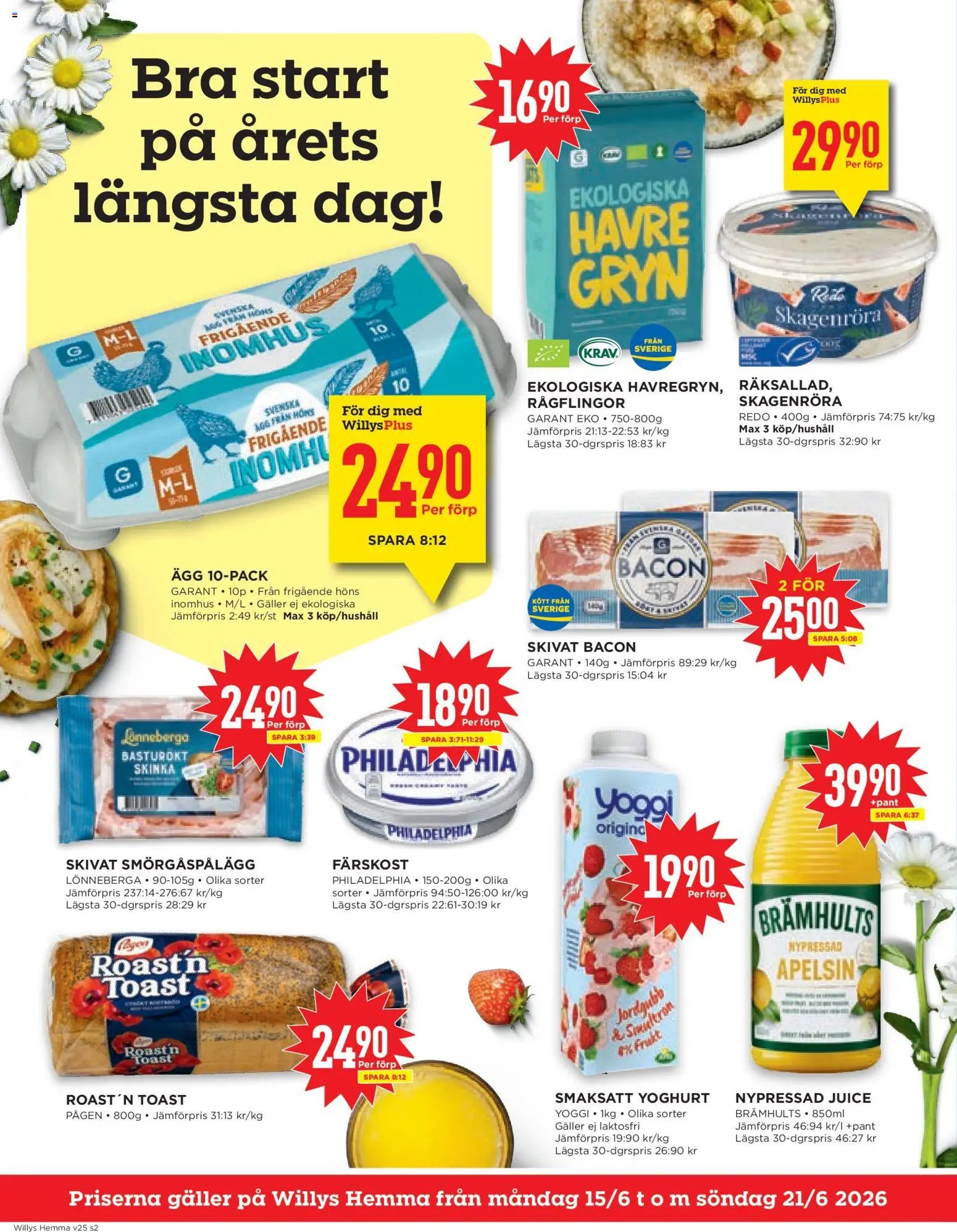 Willys Reklamblad från 15/06/2026 Willys erbjudanden