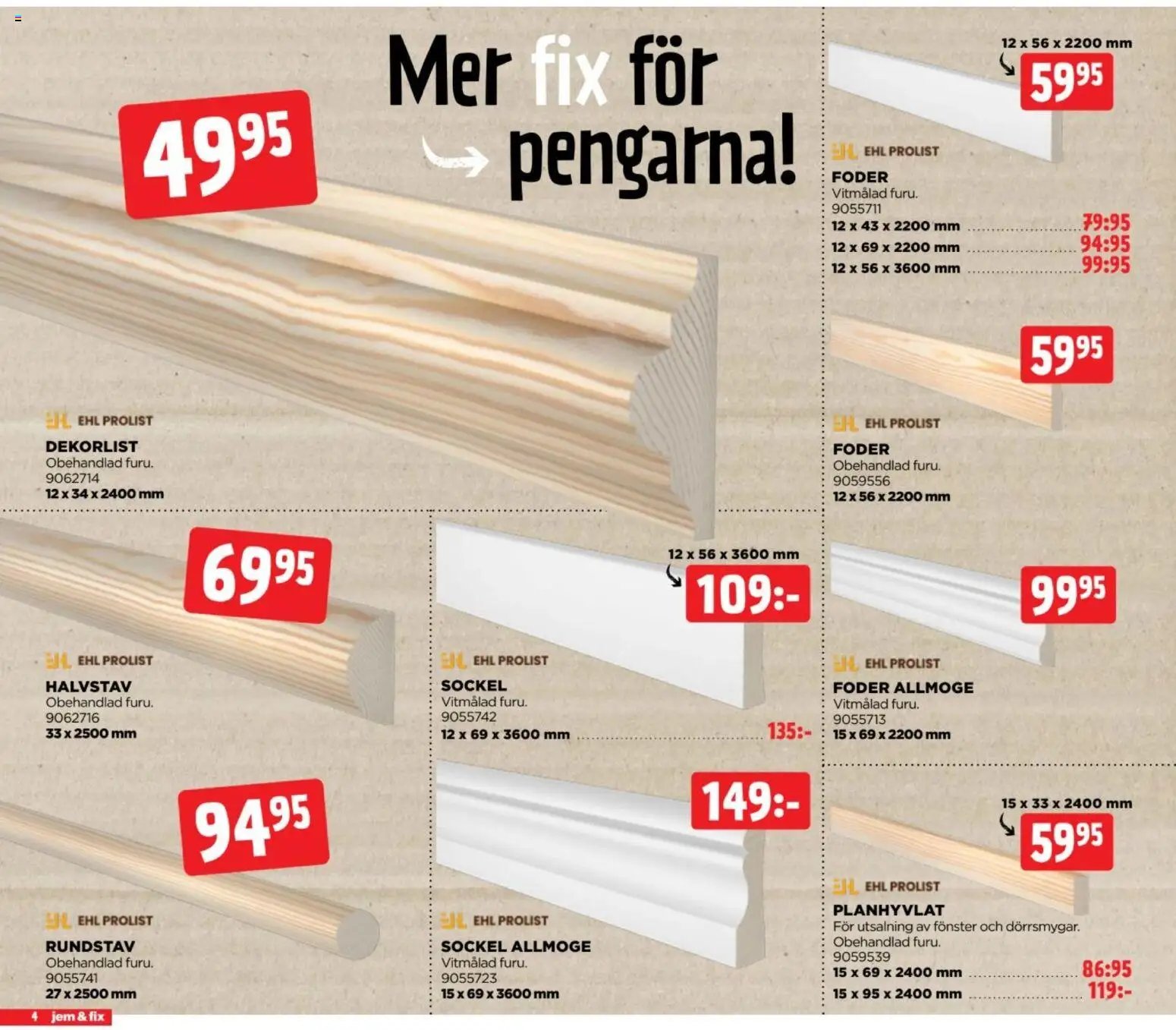 Jem & Fix Reklamblad från 06/09/2026 Jem & Fix erbjudanden