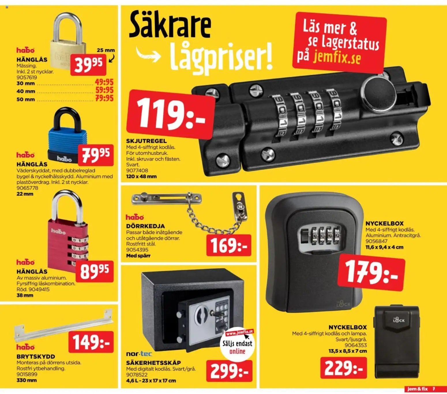 Jem & Fix Reklamblad från 06/09/2026 Jem & Fix erbjudanden