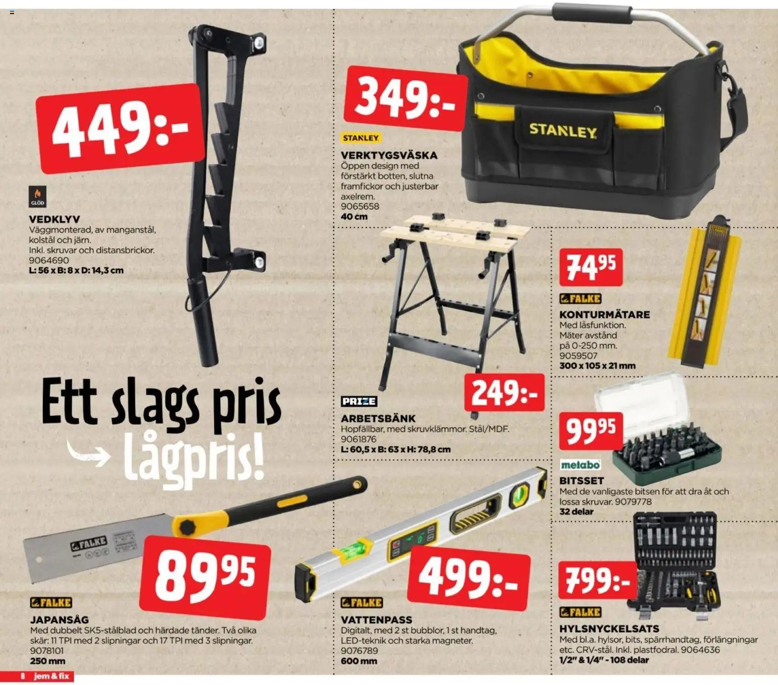 Jem & Fix Reklamblad från 06/09/2026 Jem & Fix erbjudanden