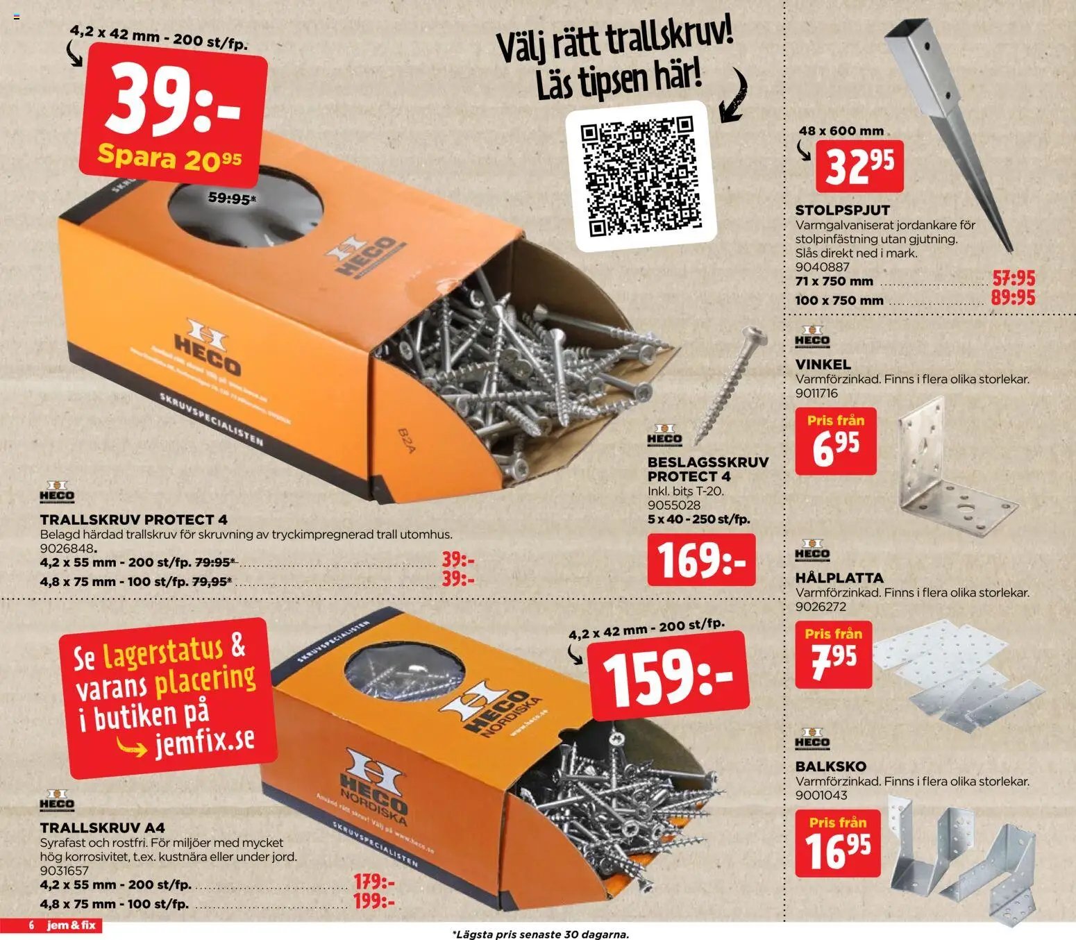 Jem & Fix Reklamblad från 01/06/2026 Jem & Fix erbjudanden