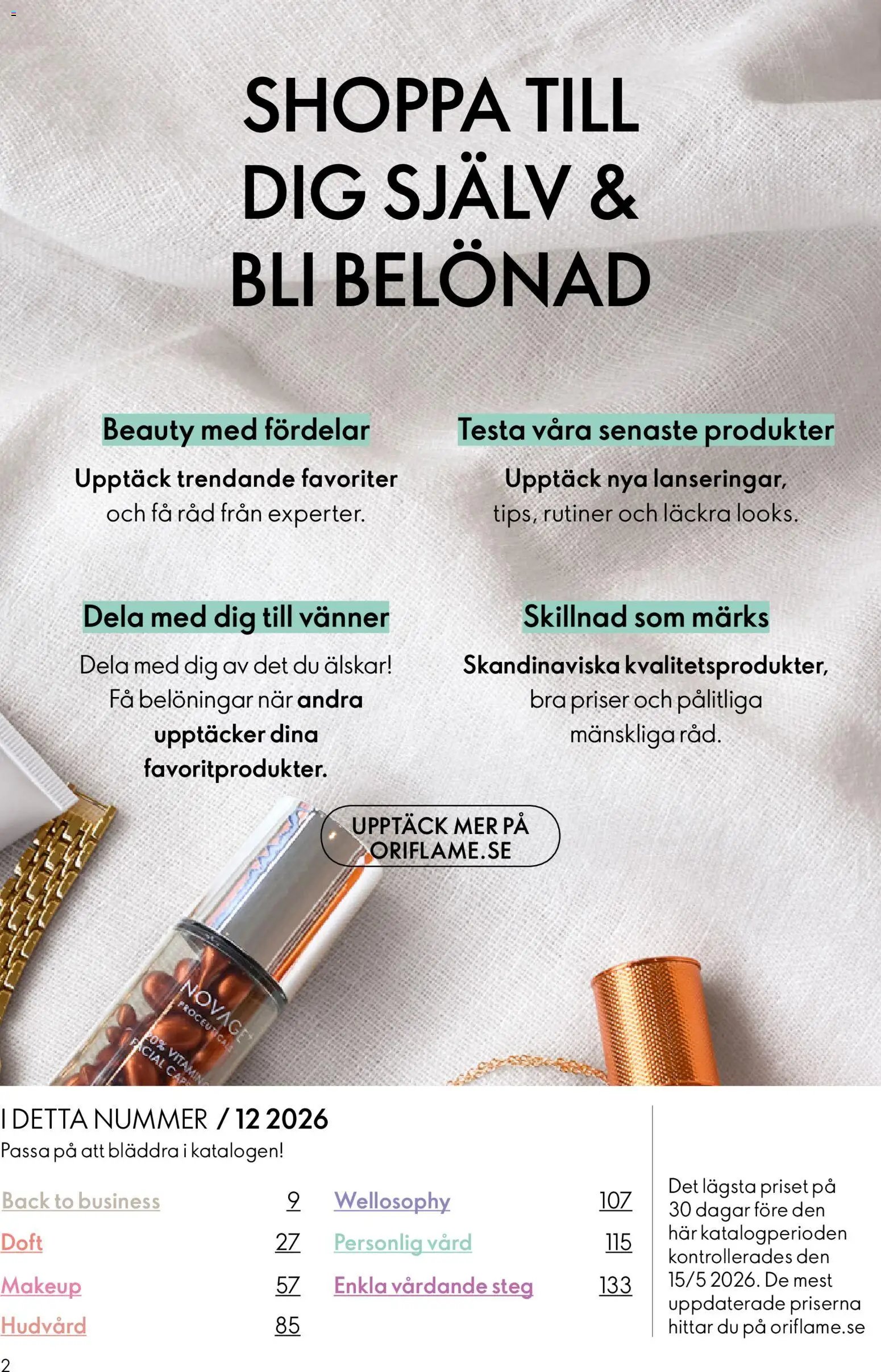 Oriflame Reklamblad från 26/08/2026 Oriflame erbjudanden