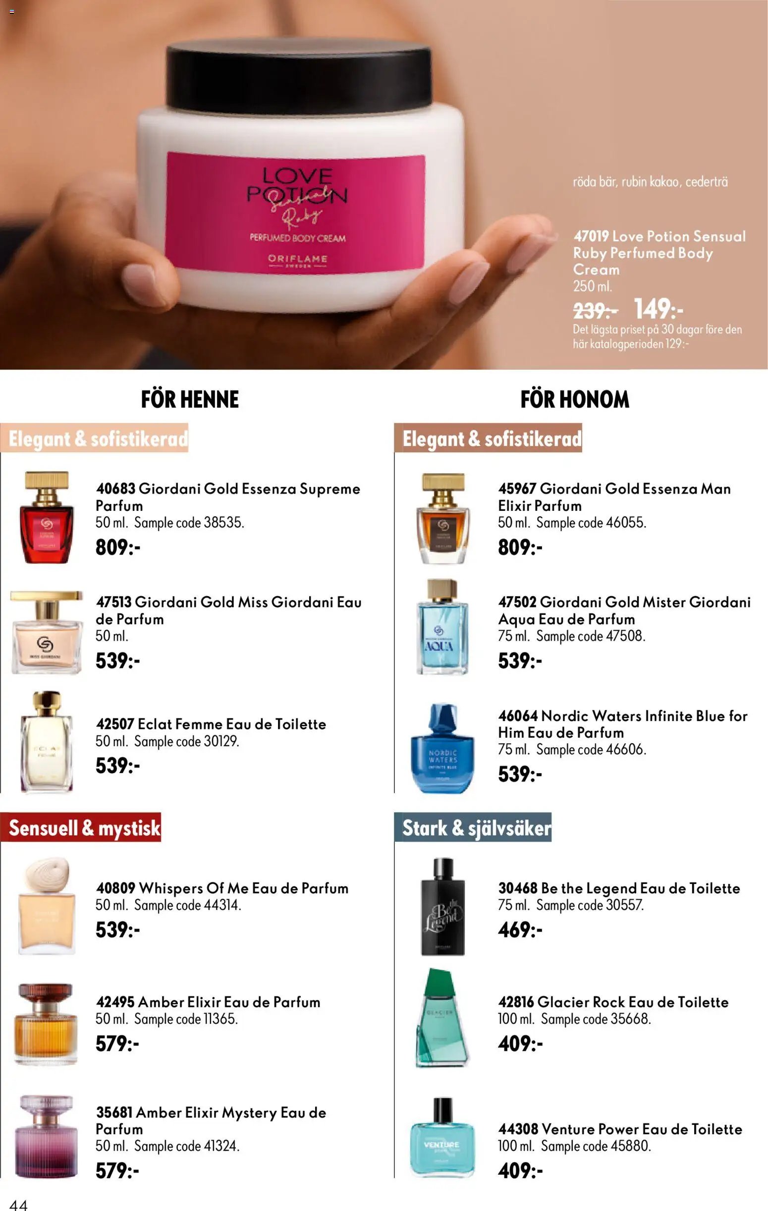 Oriflame Reklamblad från 26/08/2026 Oriflame erbjudanden