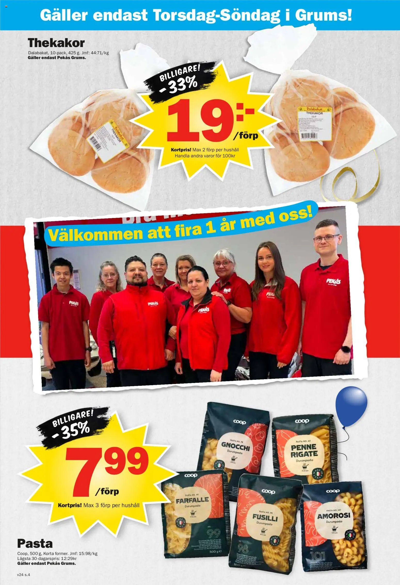 Pekås Reklamblad från 08/06/2026 Pekås erbjudanden