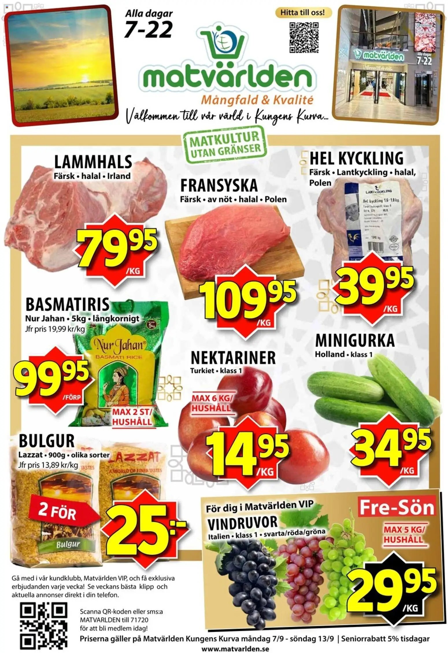 Matvärlden Reklamblad från 07/09/2026 Matvärlden erbjudanden