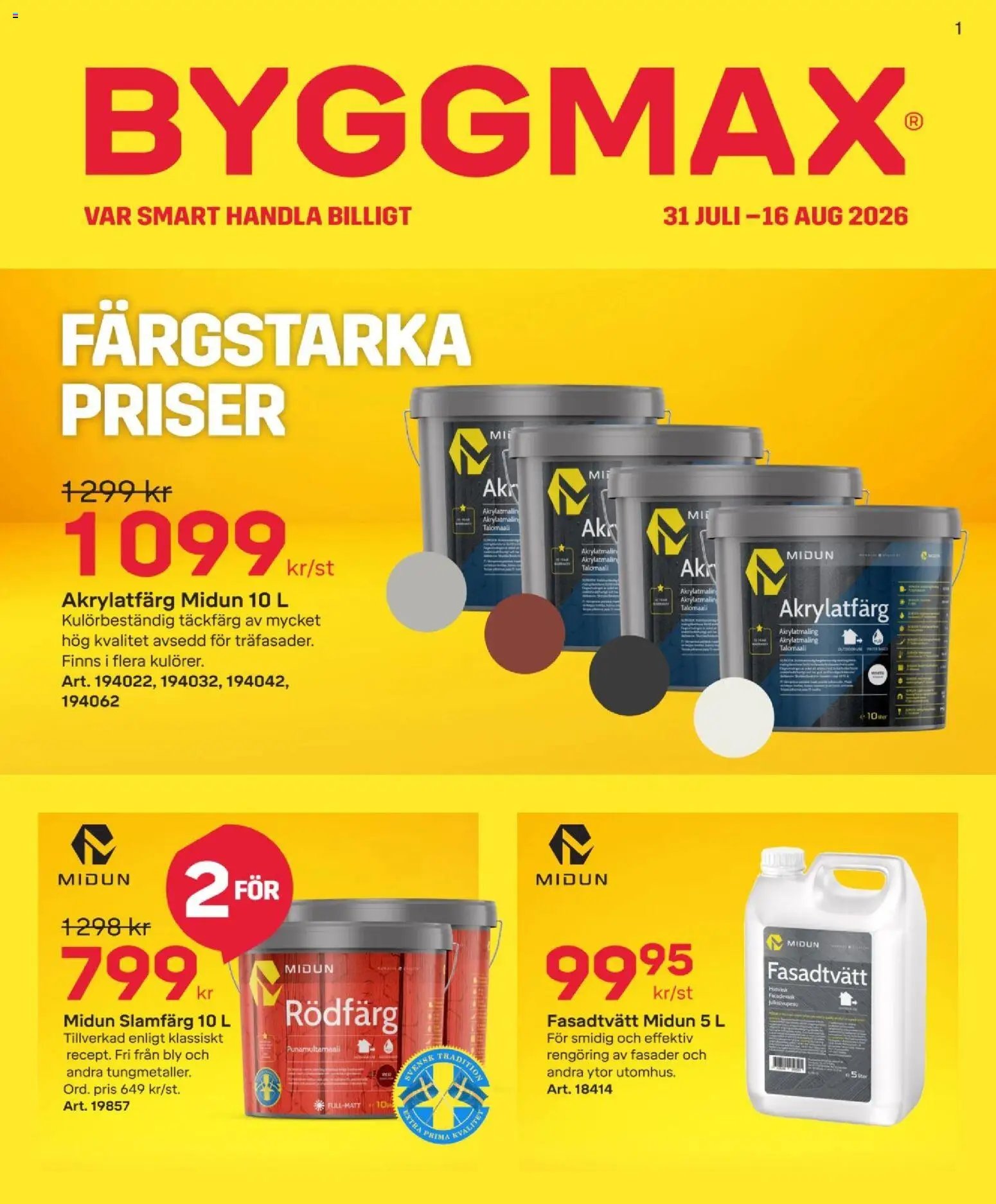 ByggMax Reklamblad från 31/07/2026 ByggMax erbjudanden