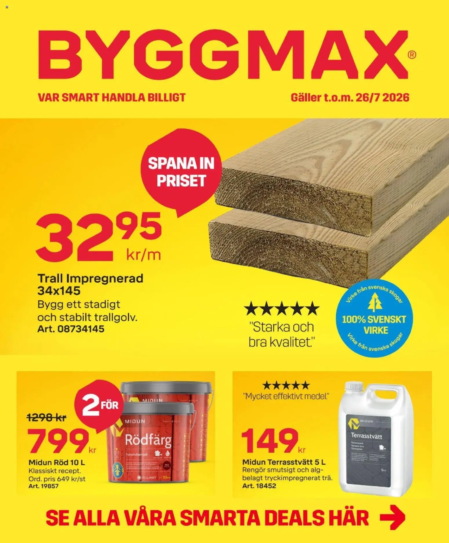 ByggMax Reklamblad från 16/07/2026 ByggMax erbjudanden