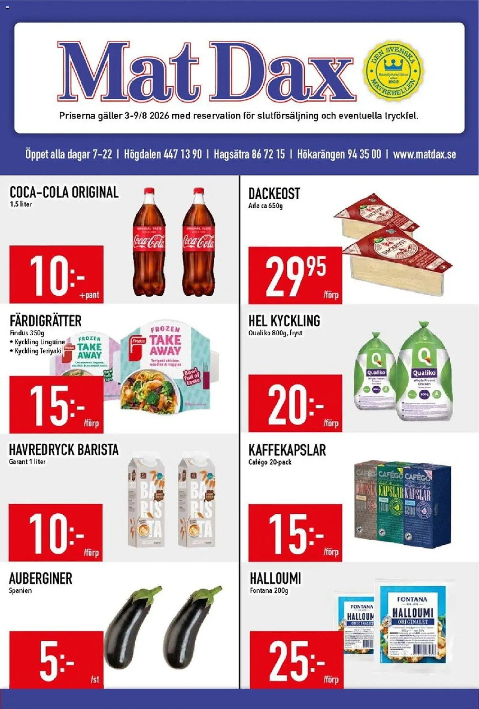 Matdax Reklamblad från 03/08/2026 Matdax erbjudanden