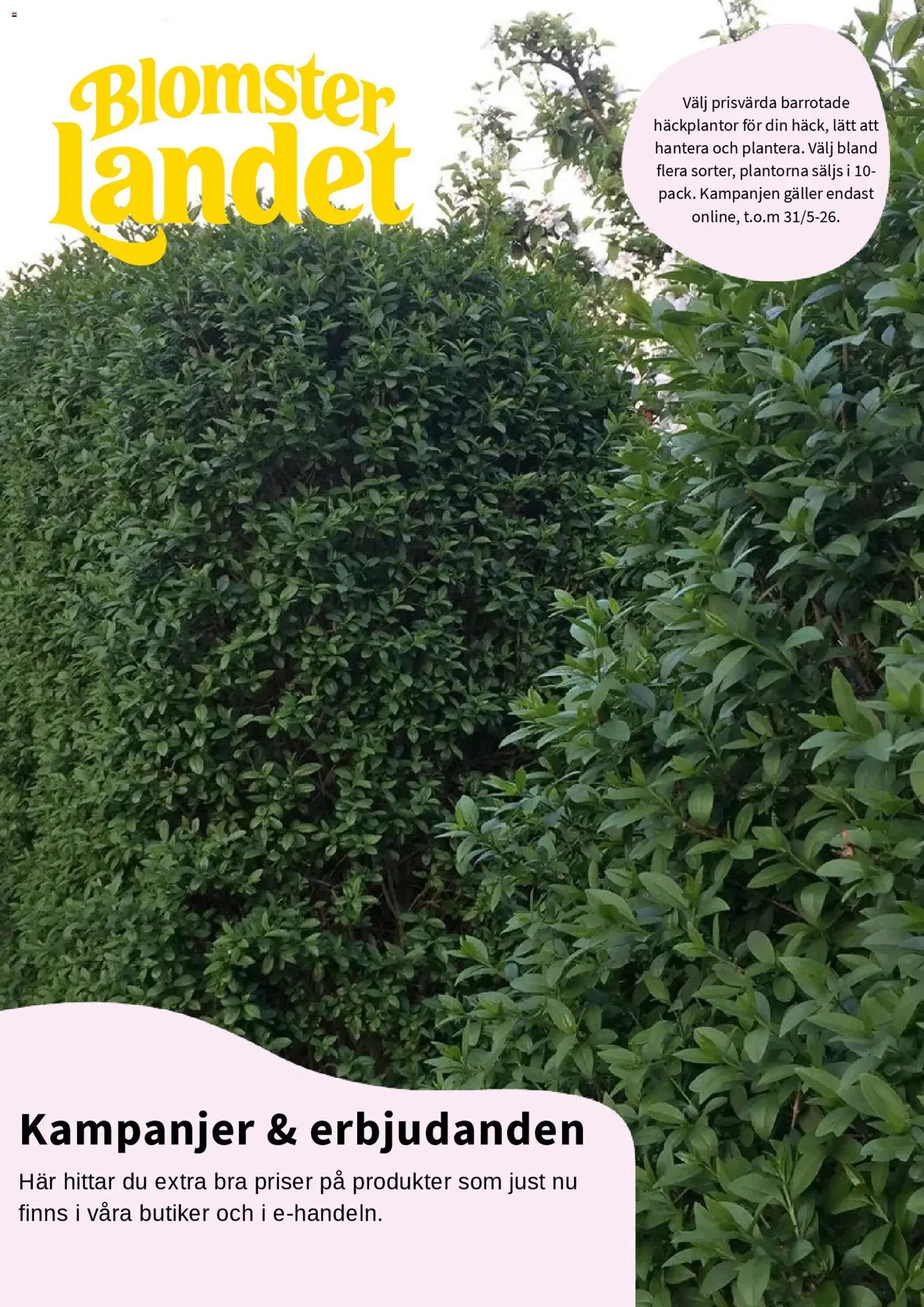 Blomsterlandet Reklamblad från 20/04/2026 Blomsterlandet erbjudanden