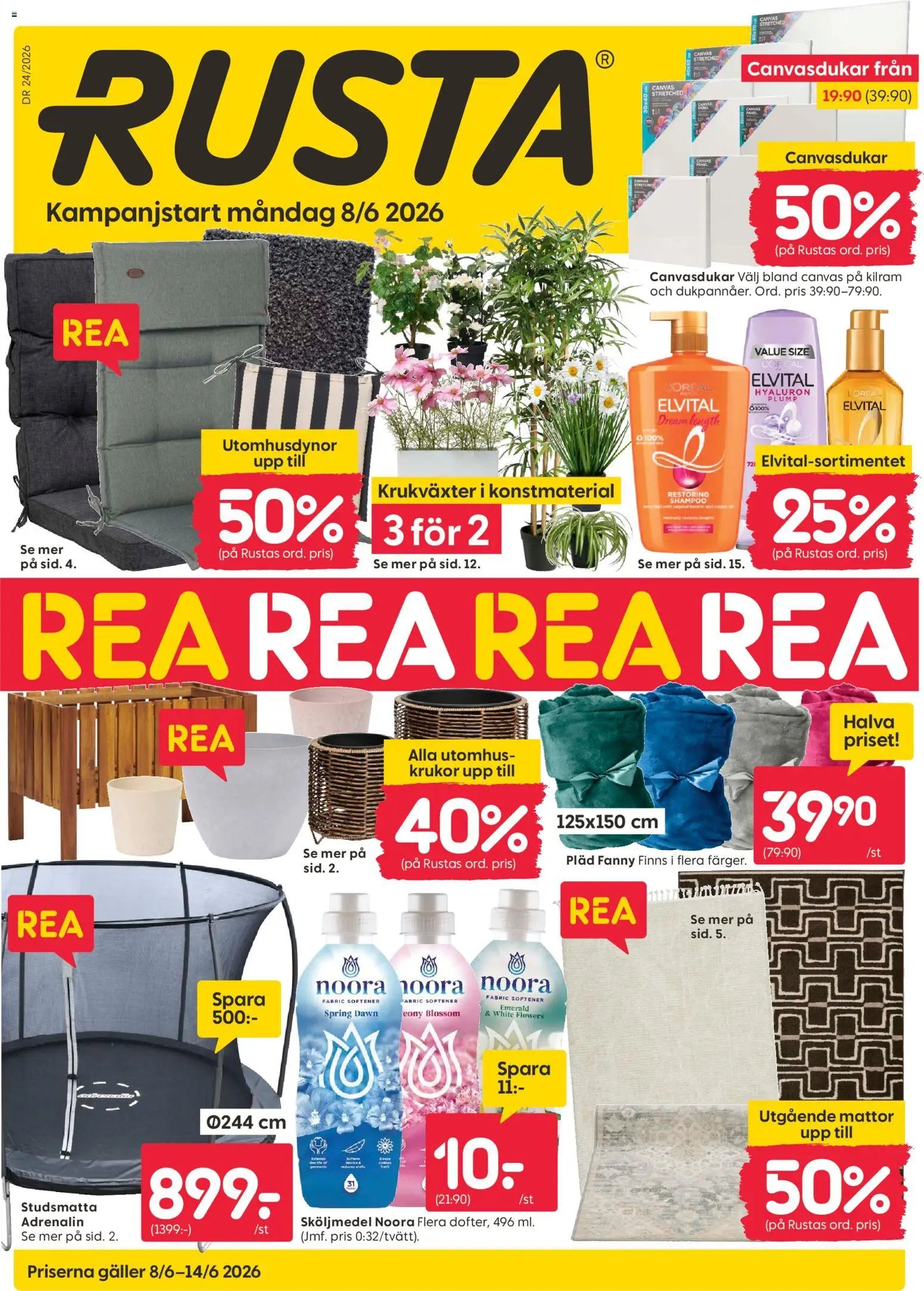 Rusta Reklamblad från 08/06/2026 Rusta erbjudanden