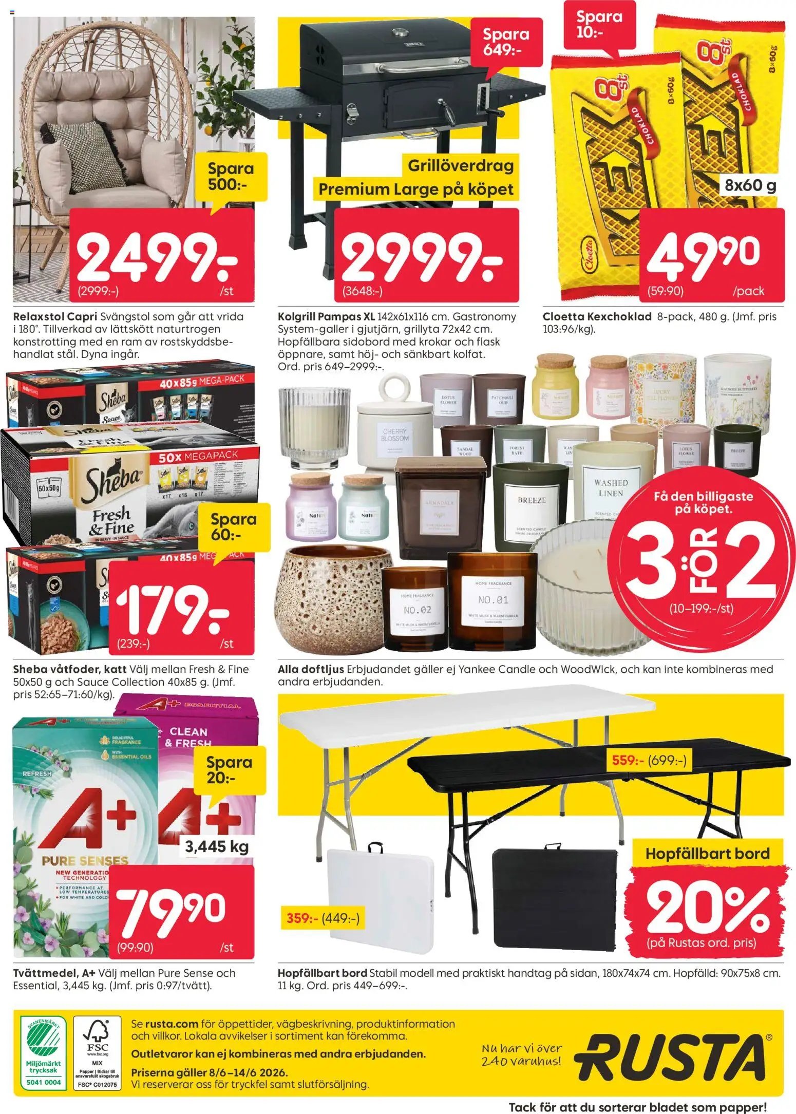 Rusta Reklamblad från 08/06/2026 Rusta erbjudanden