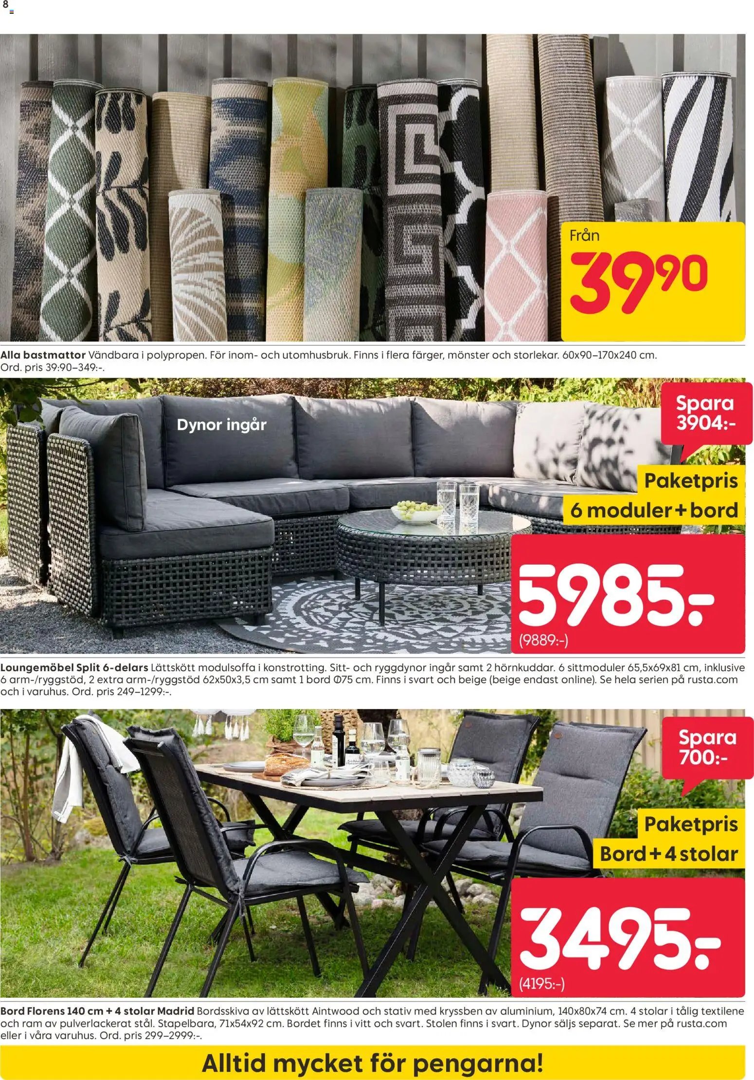Rusta Reklamblad från 08/06/2026 Rusta erbjudanden