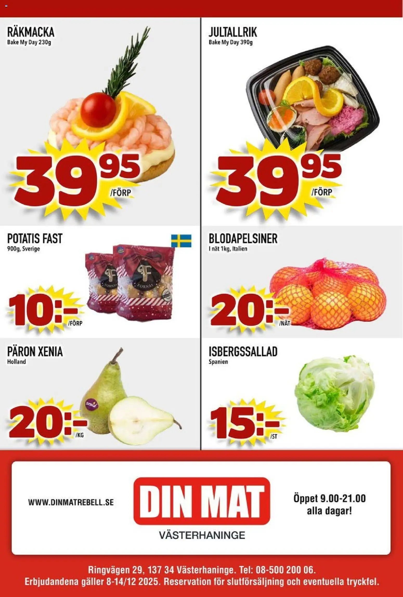 Din Mat Reklamblad från 08/12/2025 Aktuella reklamblad Din Mat