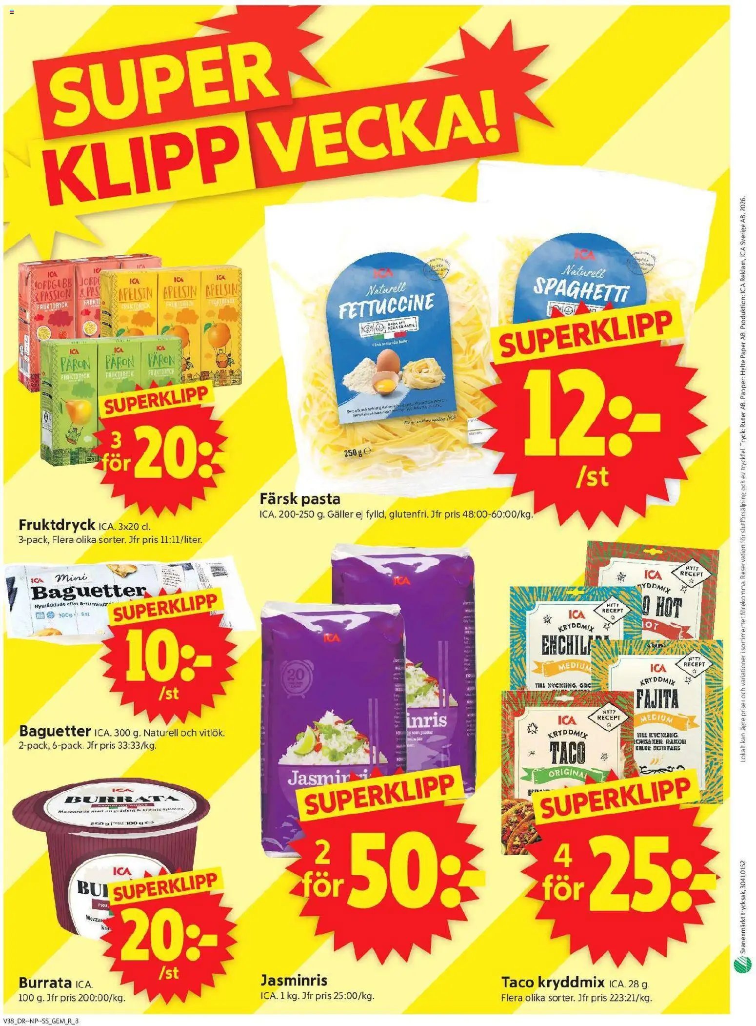 ICA Supermarket Reklamblad från 14/09/2026 ICA Supermarket erbjudanden