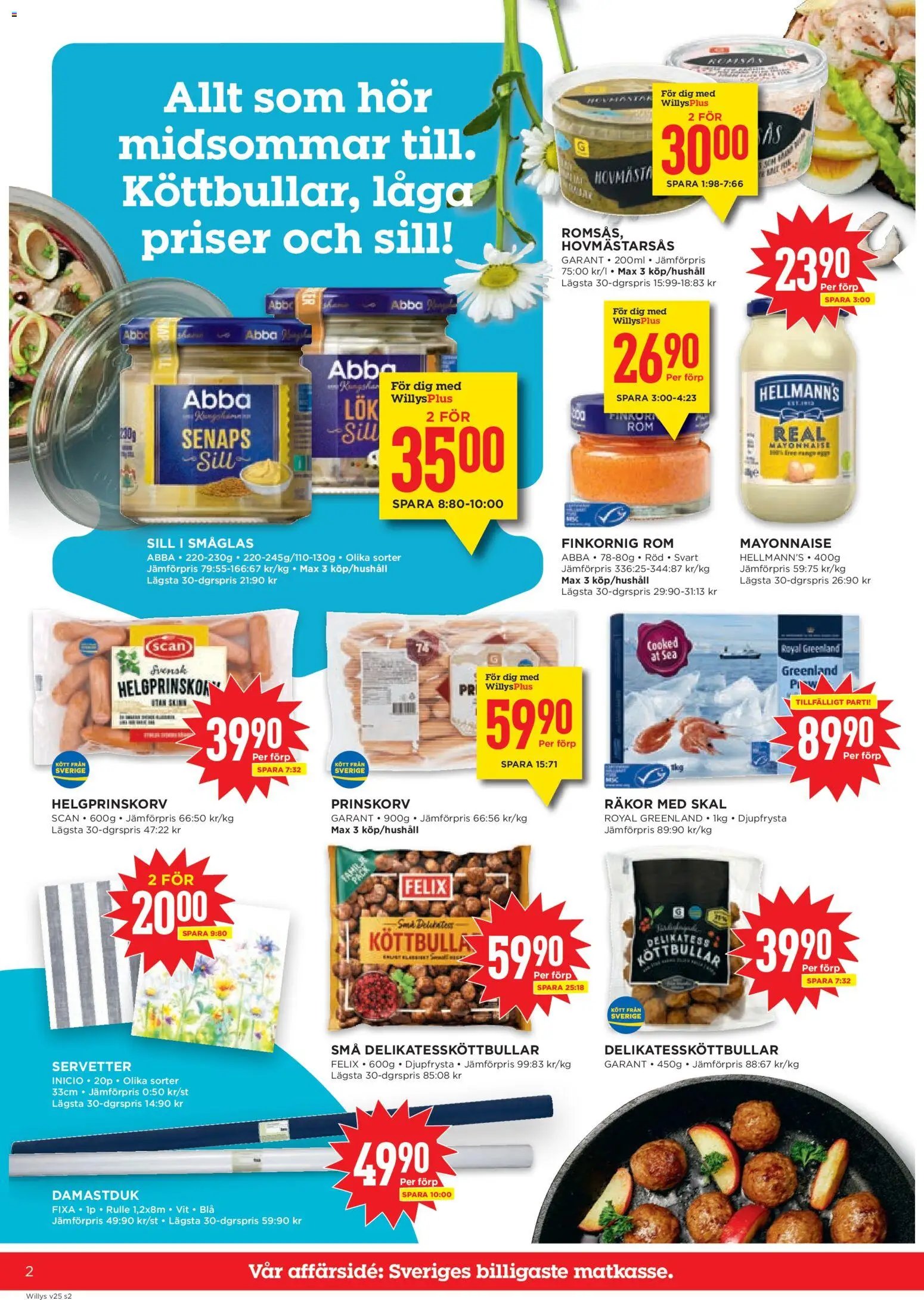 Willys Reklamblad från 15/06/2026 Willys erbjudanden