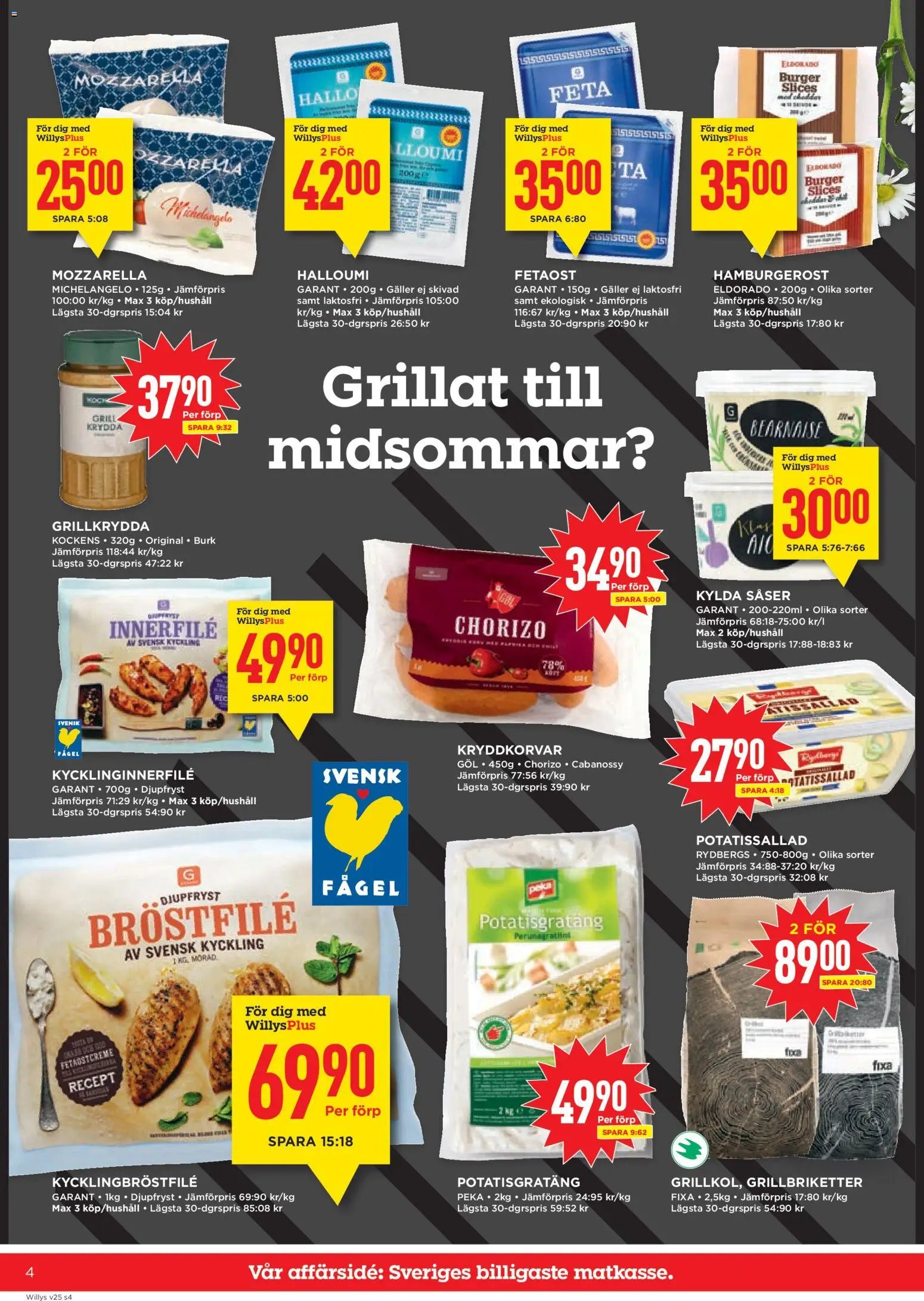 Willys Reklamblad från 15/06/2026 Willys erbjudanden