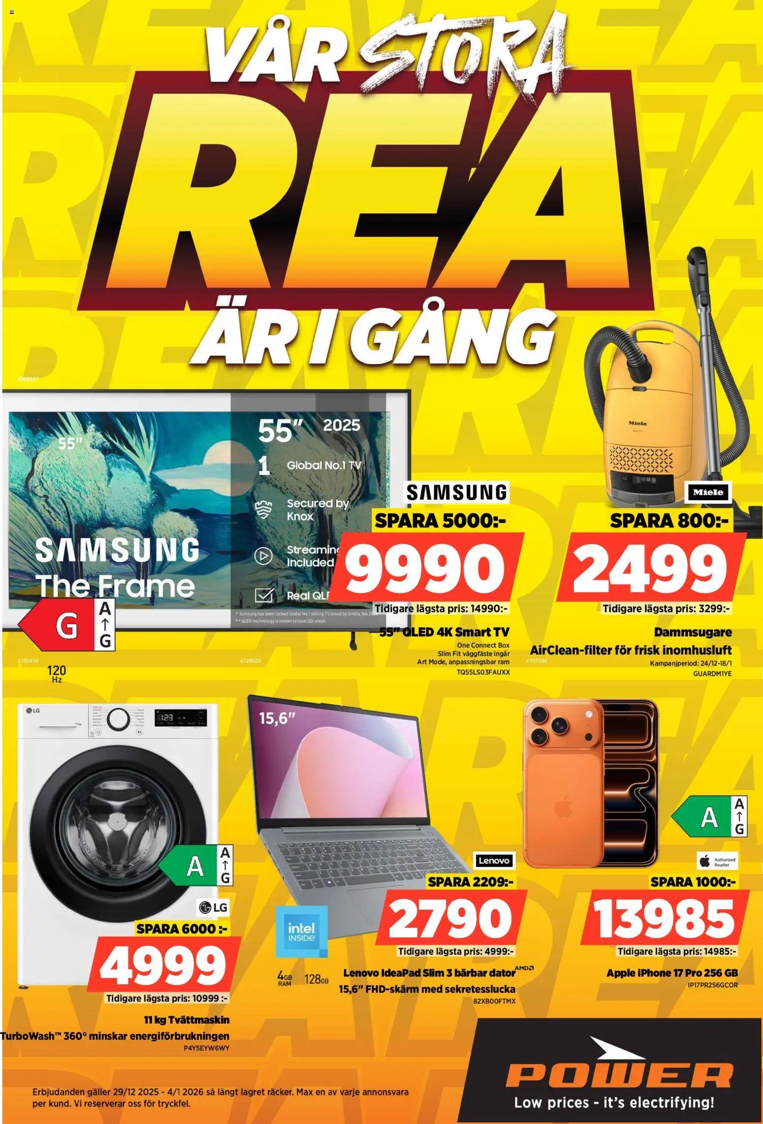 Power Reklamblad från 29/12/2025 Aktuella reklamblad Power