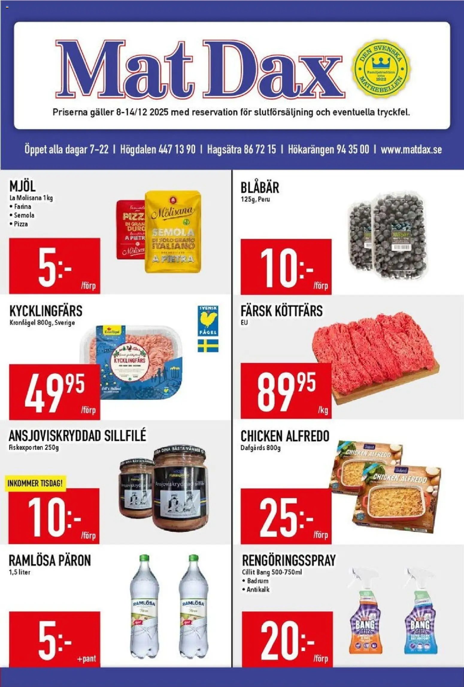 Matdax Reklamblad från 08/12/2025 Aktuella reklamblad Matdax