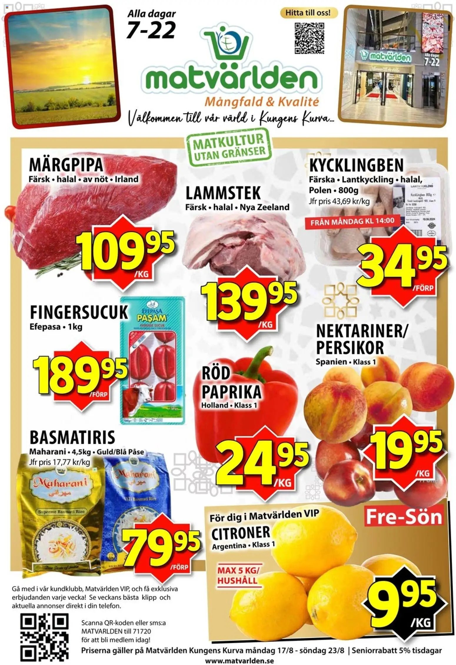 Matvärlden Reklamblad från 17/08/2026 Matvärlden erbjudanden