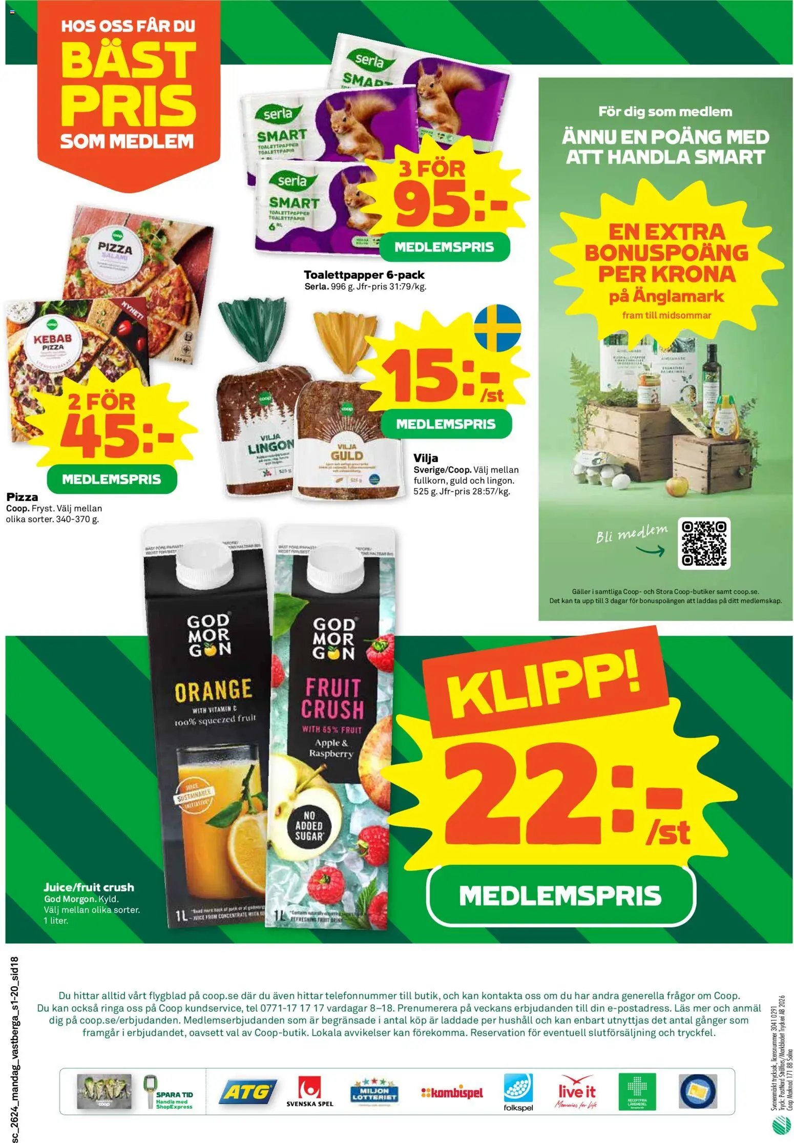 Coop Forum Reklamblad från 08/06/2026 Coop Forum erbjudanden