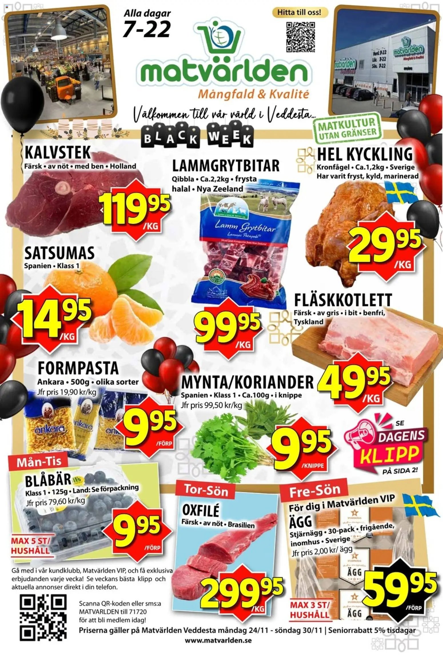 Matvärlden Reklamblad från 24/11/2025 Black Friday