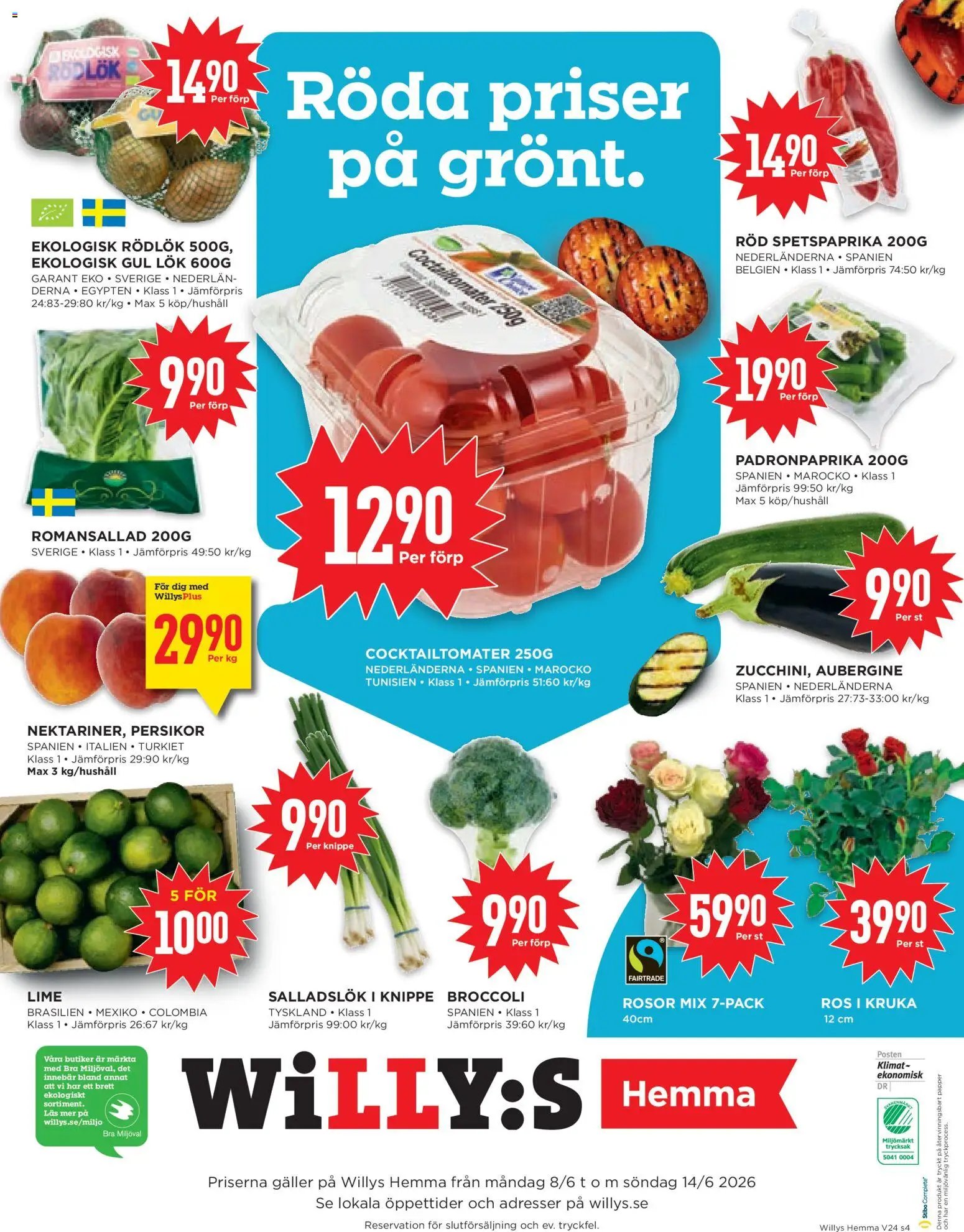 Willys Reklamblad från 08/06/2026 Willys erbjudanden
