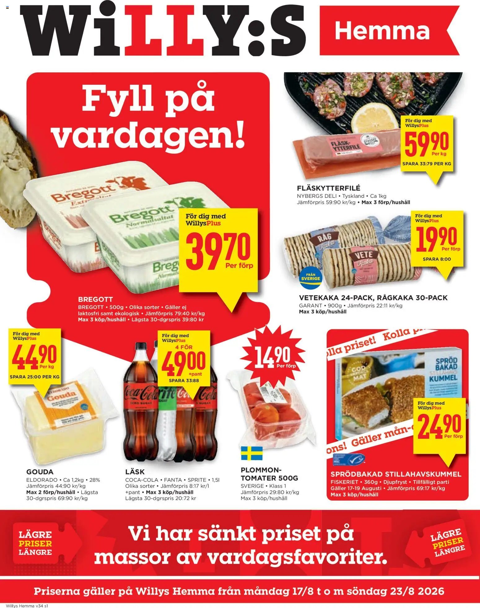 Willys Reklamblad från 17/08/2026 Willys erbjudanden Hemma