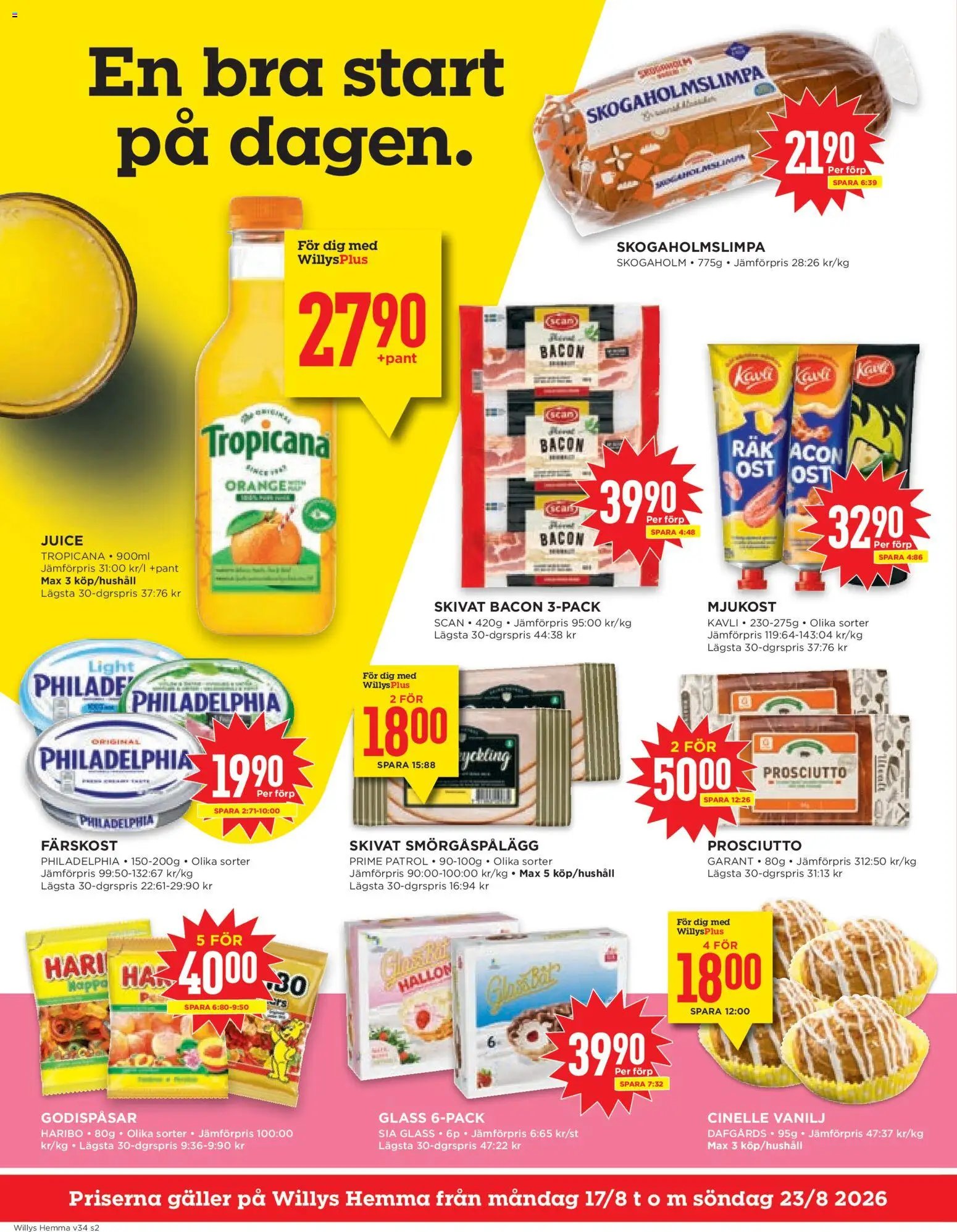 Willys Reklamblad från 17/08/2026 Willys erbjudanden Hemma