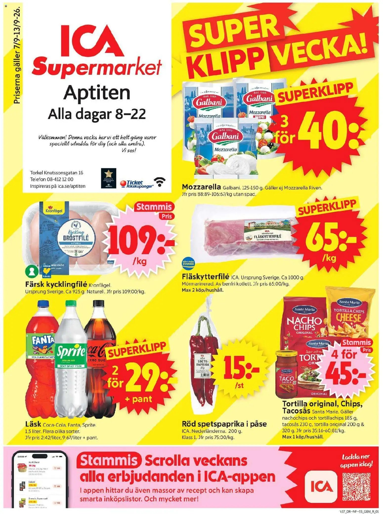 ICA Supermarket Reklamblad från 07/09/2026 ICA Supermarket erbjudanden