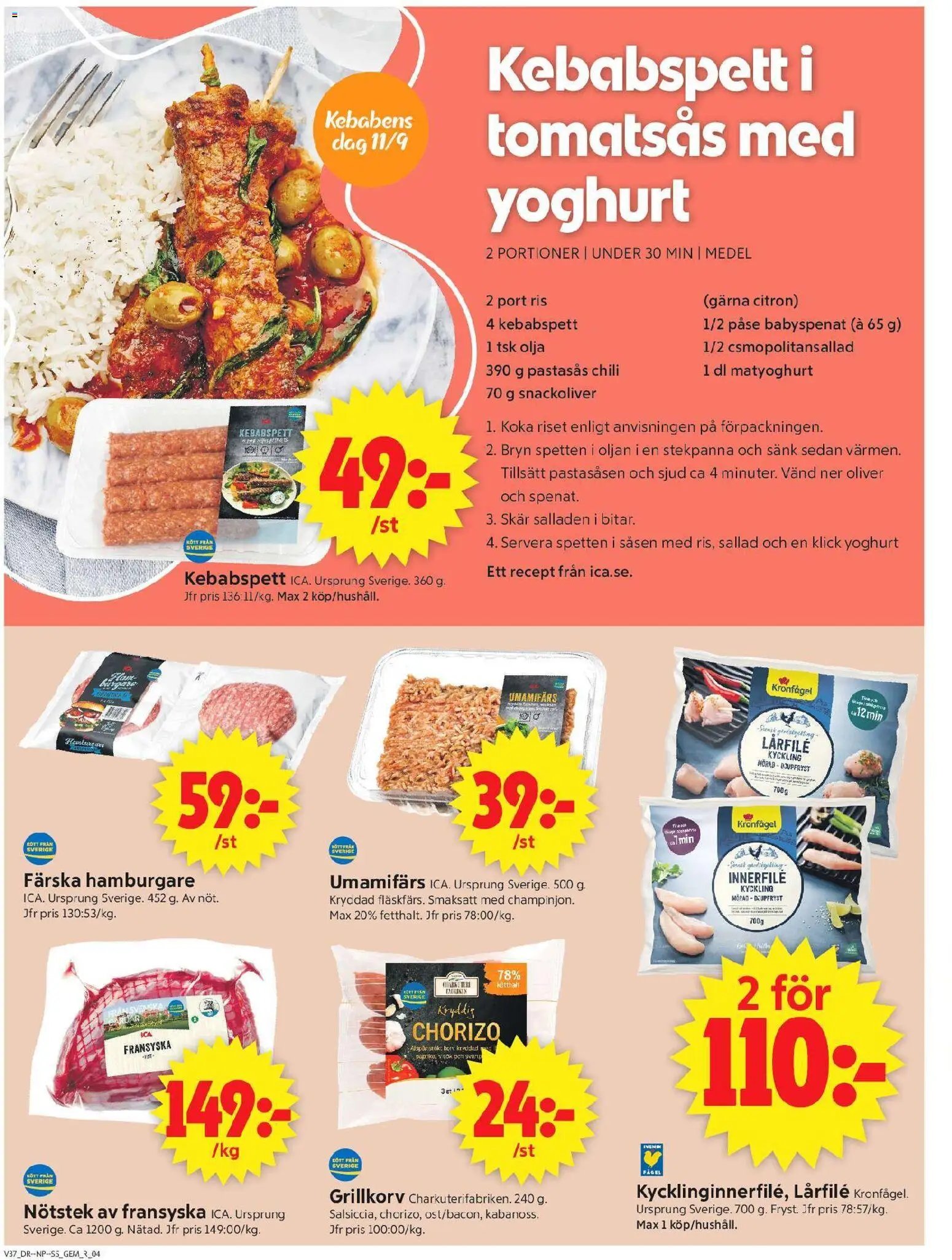 ICA Supermarket Reklamblad från 07/09/2026 ICA Supermarket erbjudanden