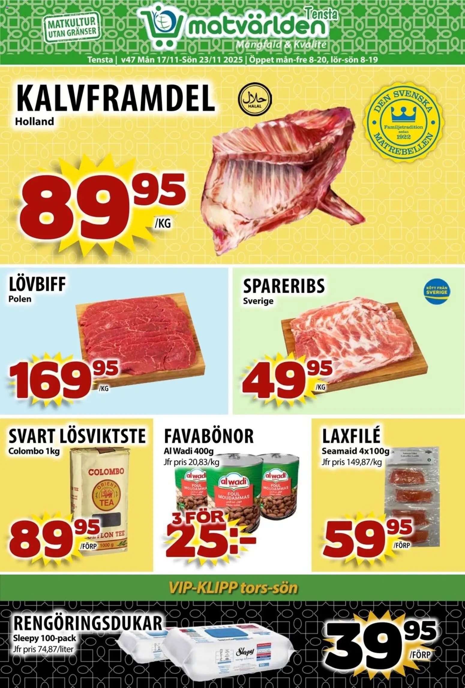 Matvärlden Reklamblad från 24/11/2025 Aktuella reklamblad Matvärlden - Tensta