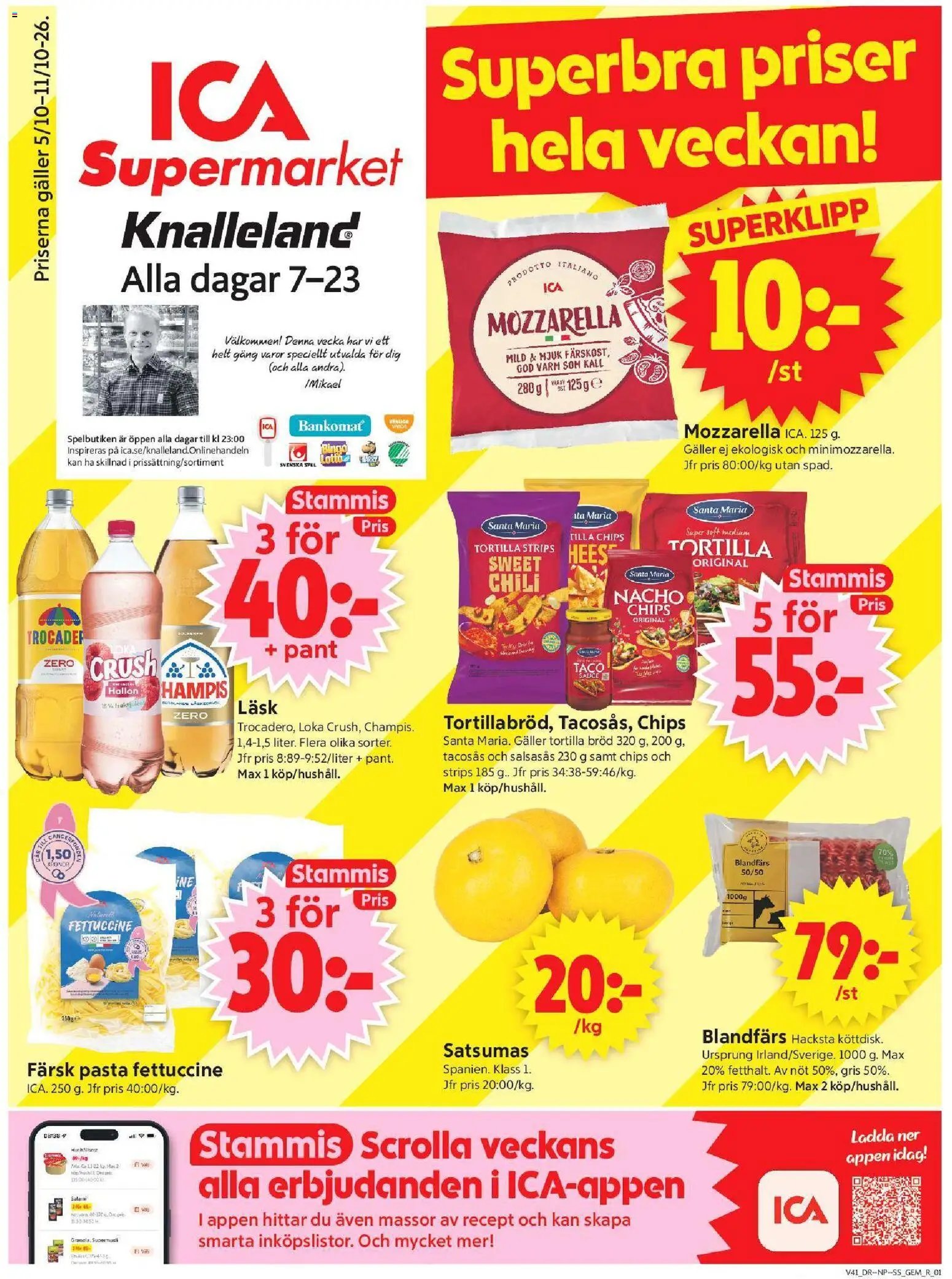 ICA Supermarket Reklamblad från 05/10/2026 ICA Supermarket erbjudanden