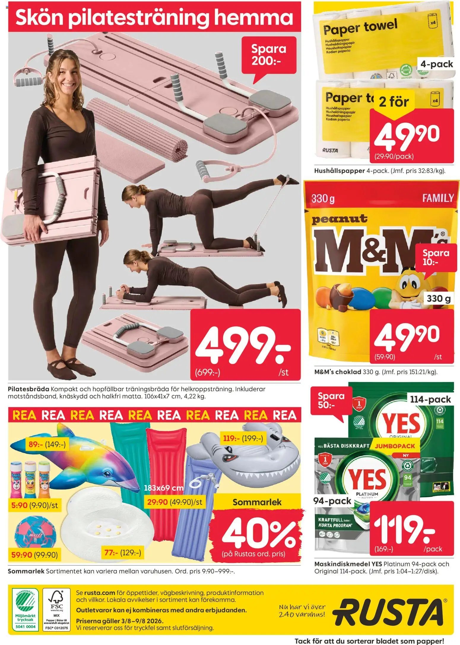 Rusta Reklamblad från 03/08/2026 Rusta erbjudanden